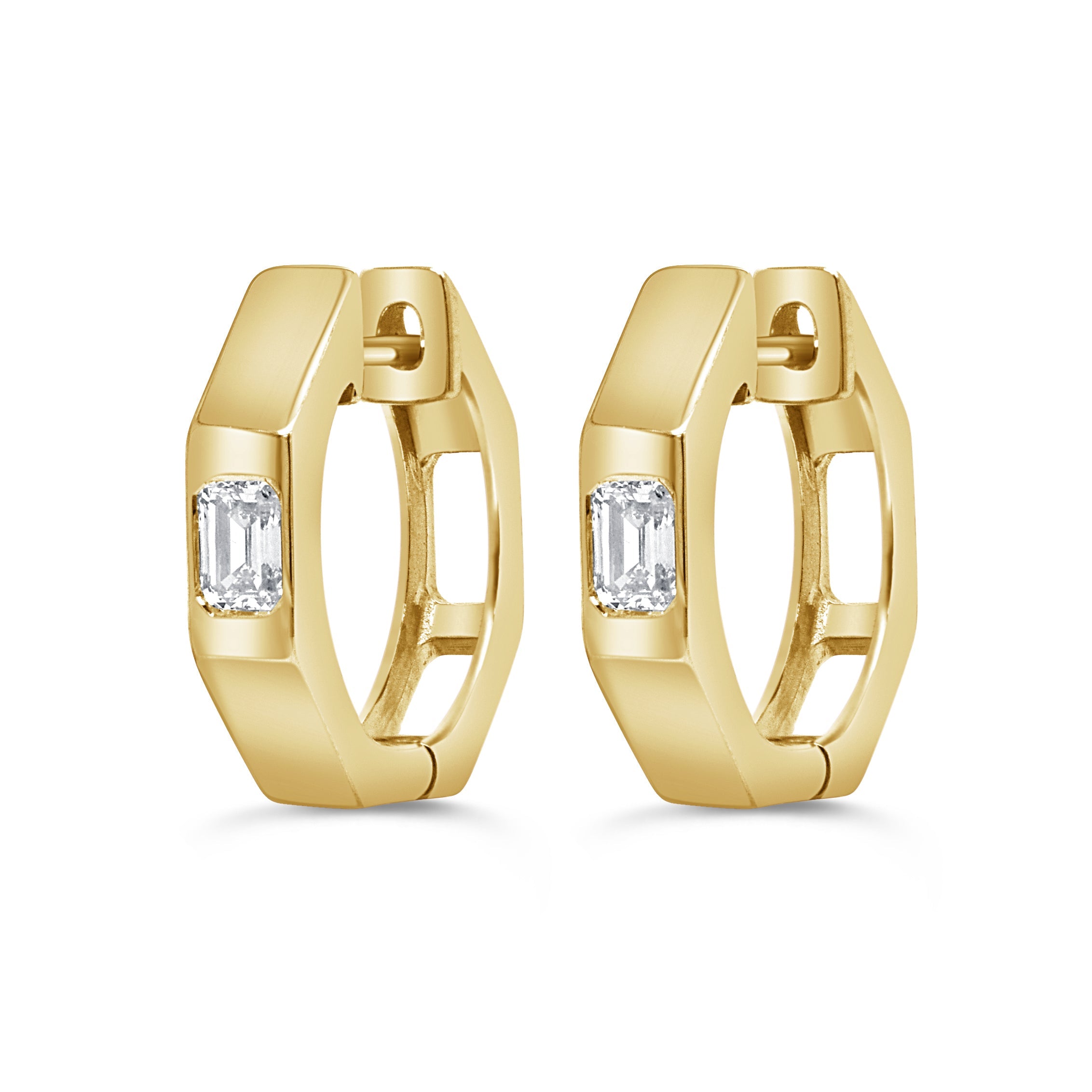 Emerald-Cut Diamond Earrings
