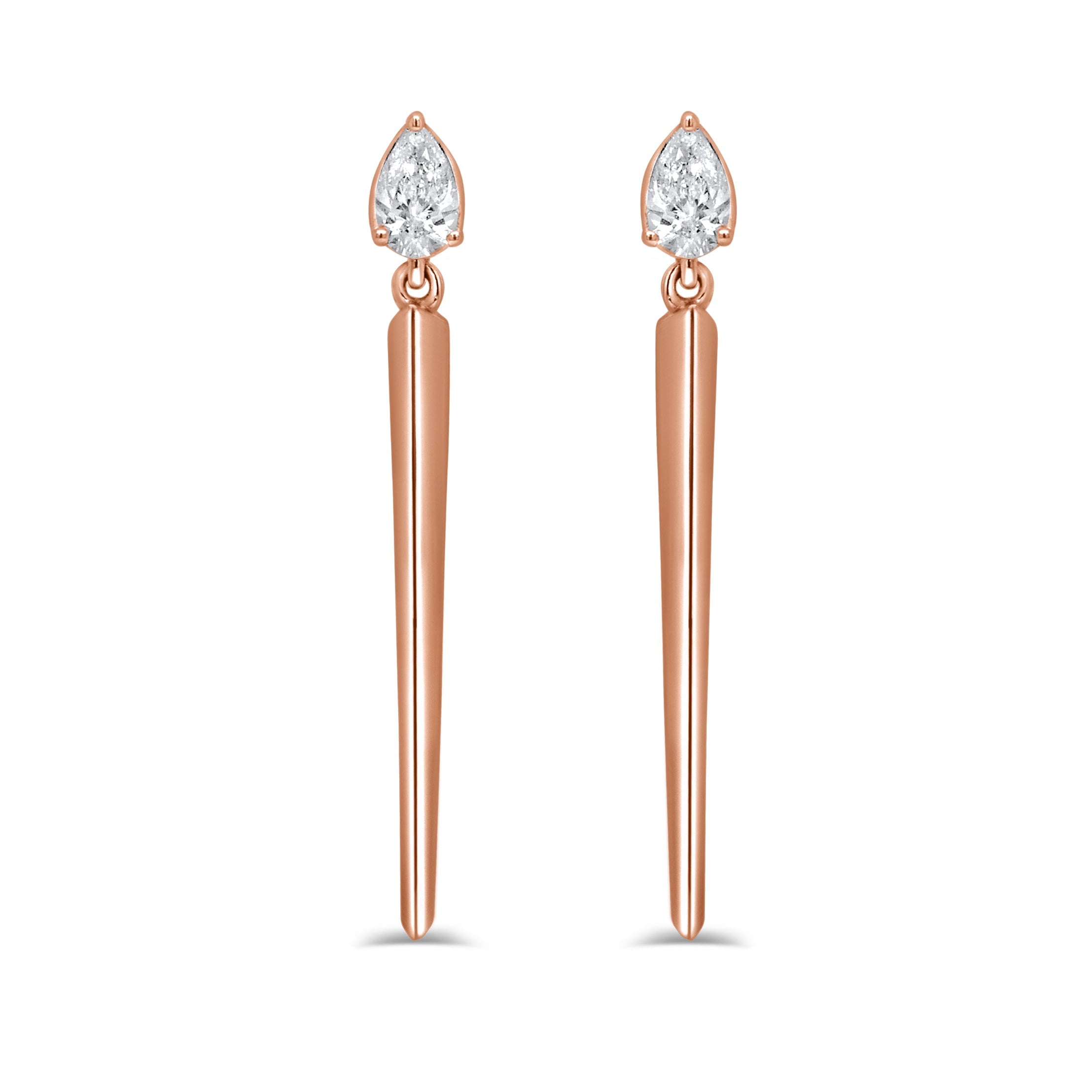 Pear-Shape Diamond Earrings
