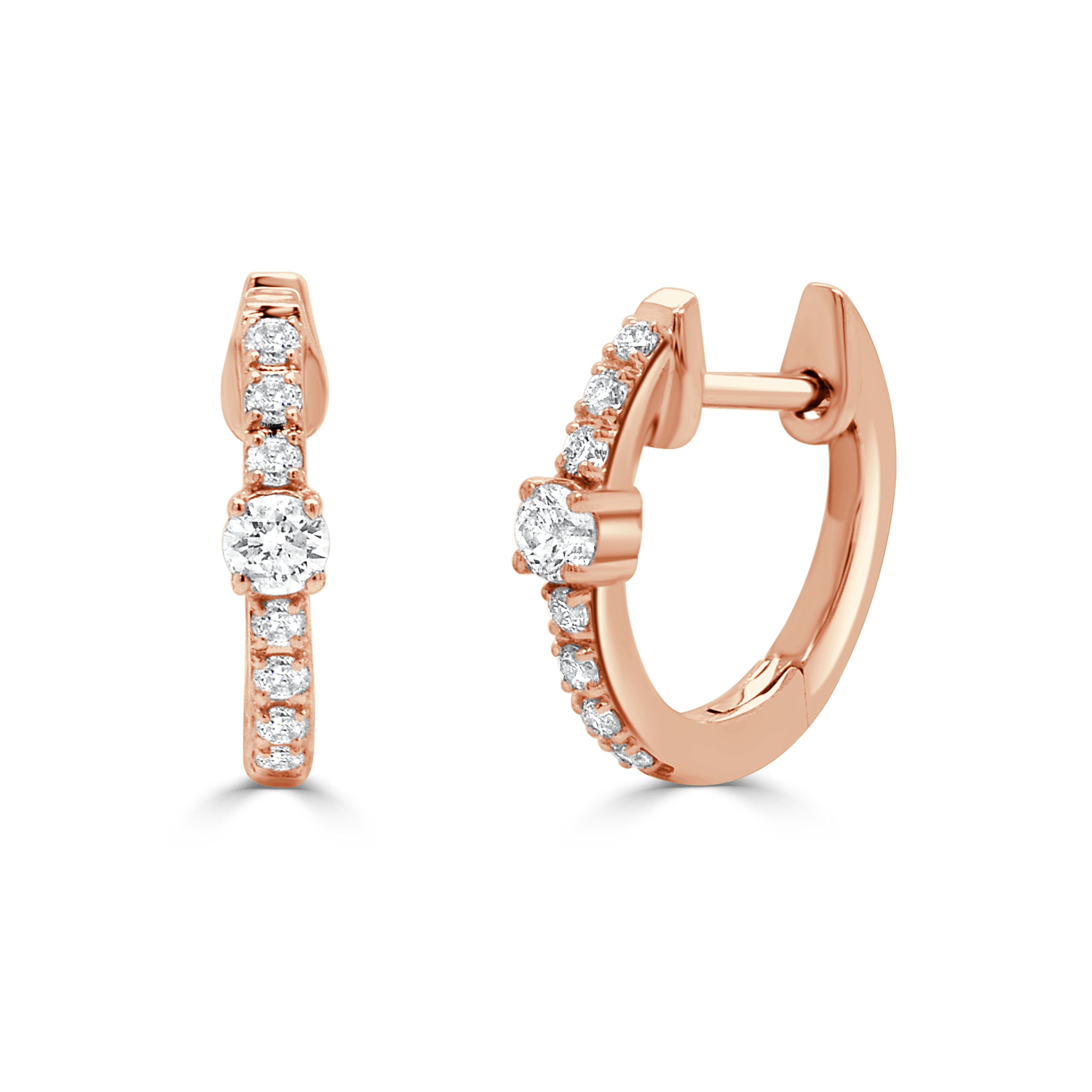 Diamond Huggie Earrings