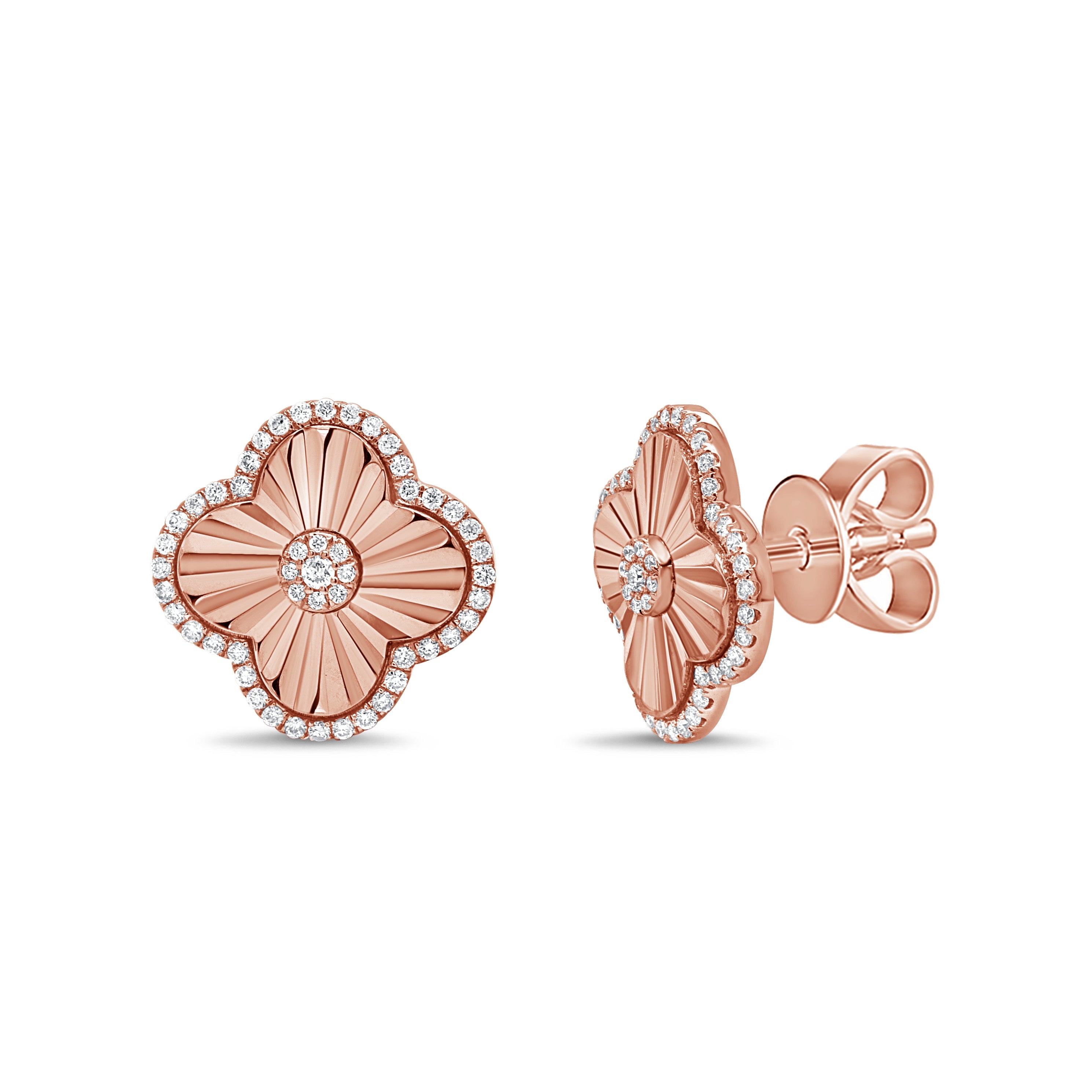 Diamond Clover Earrings