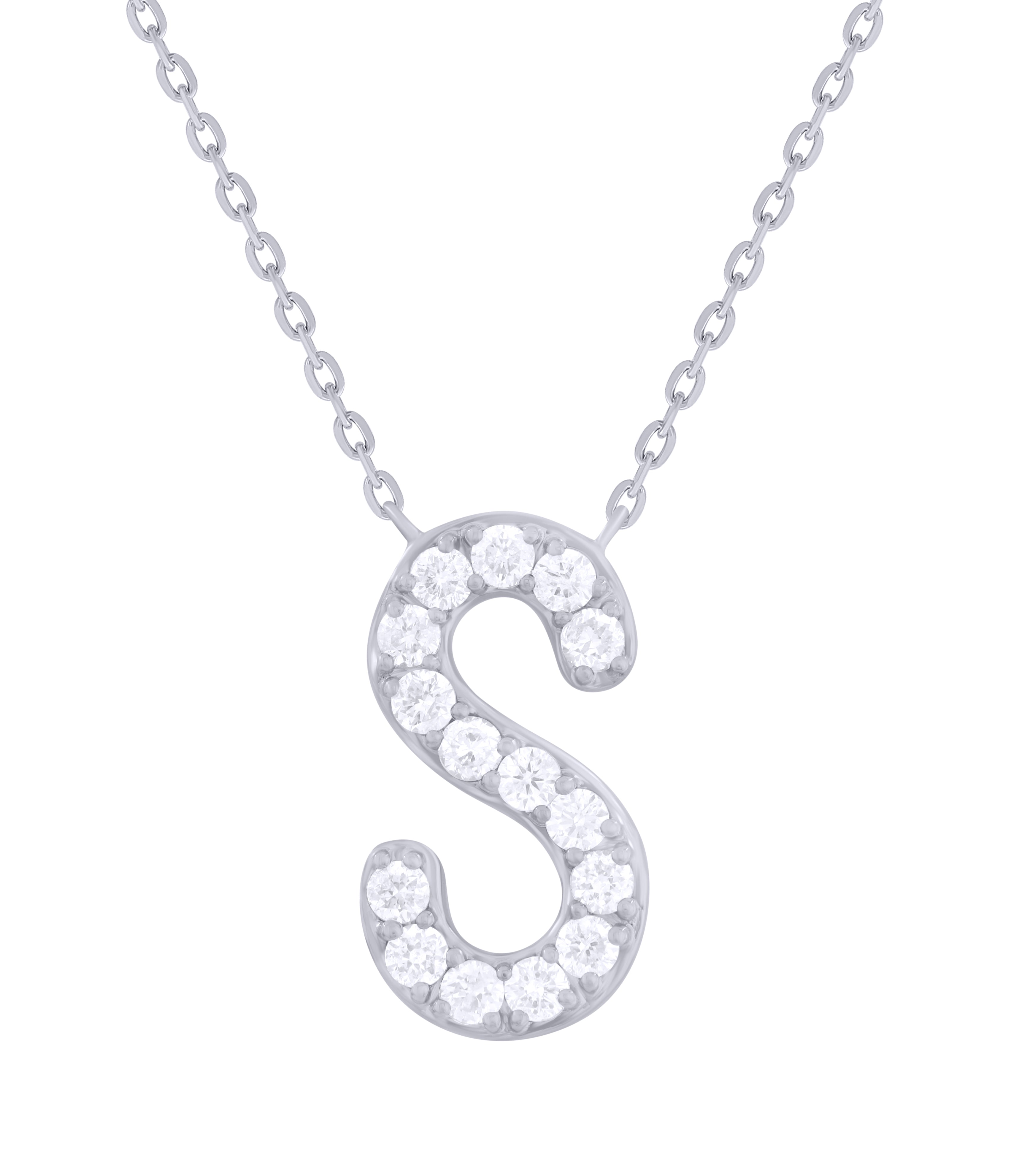 Diamond Initial Necklace