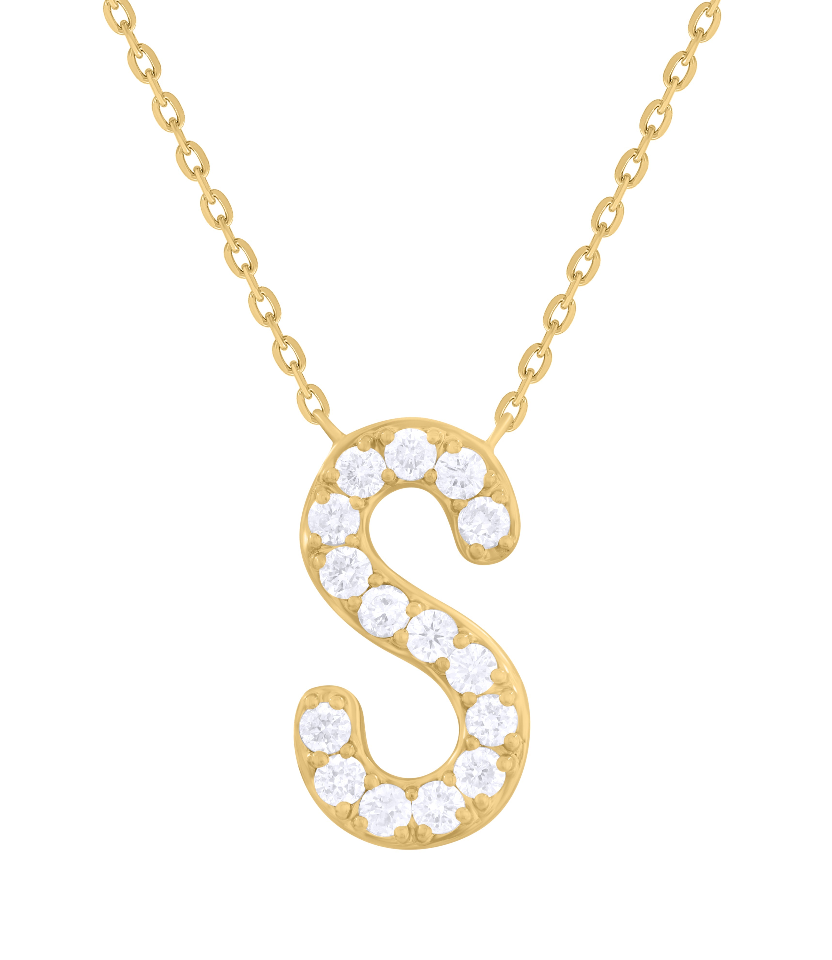 Diamond Initial Necklace