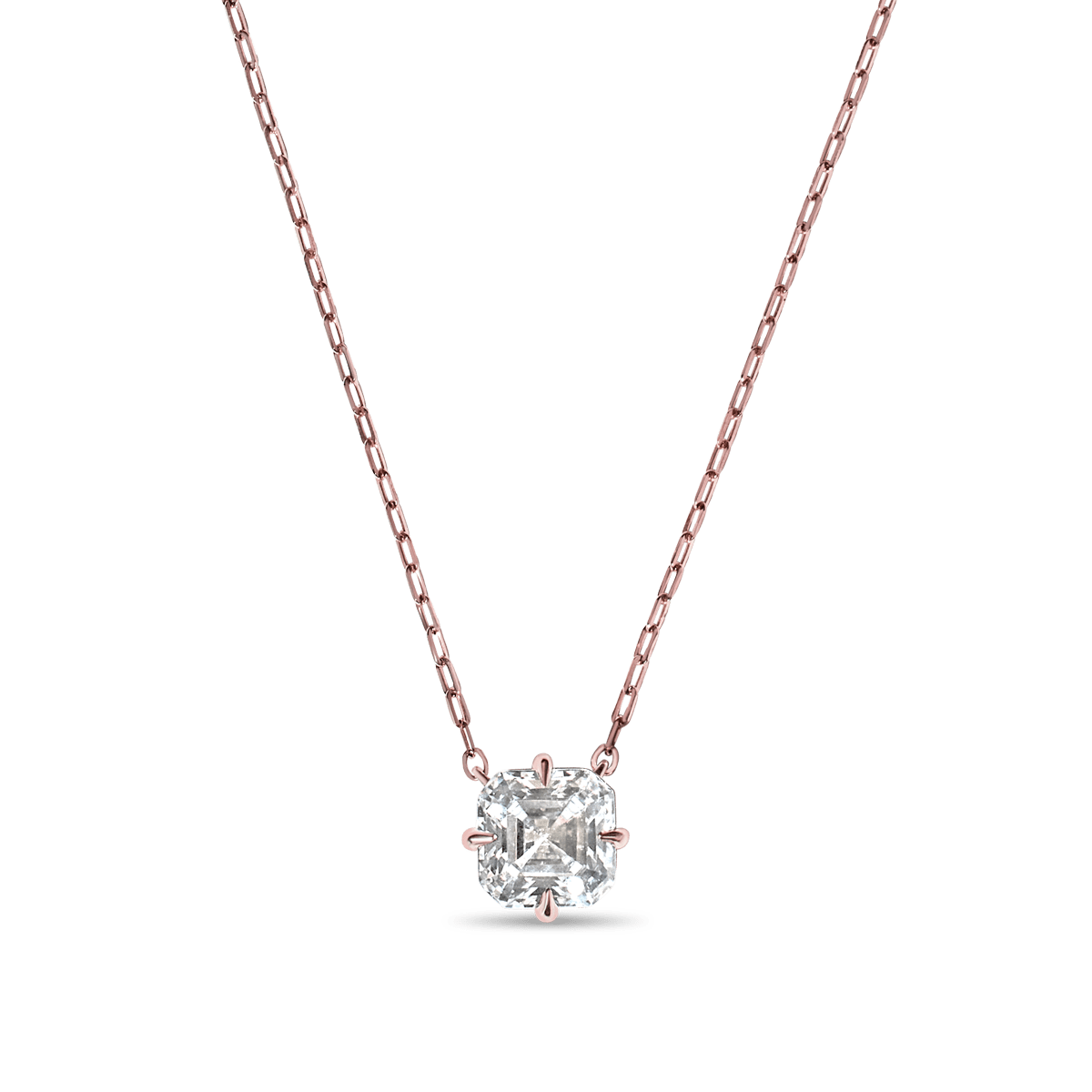 Asscher Diamond Pendant
