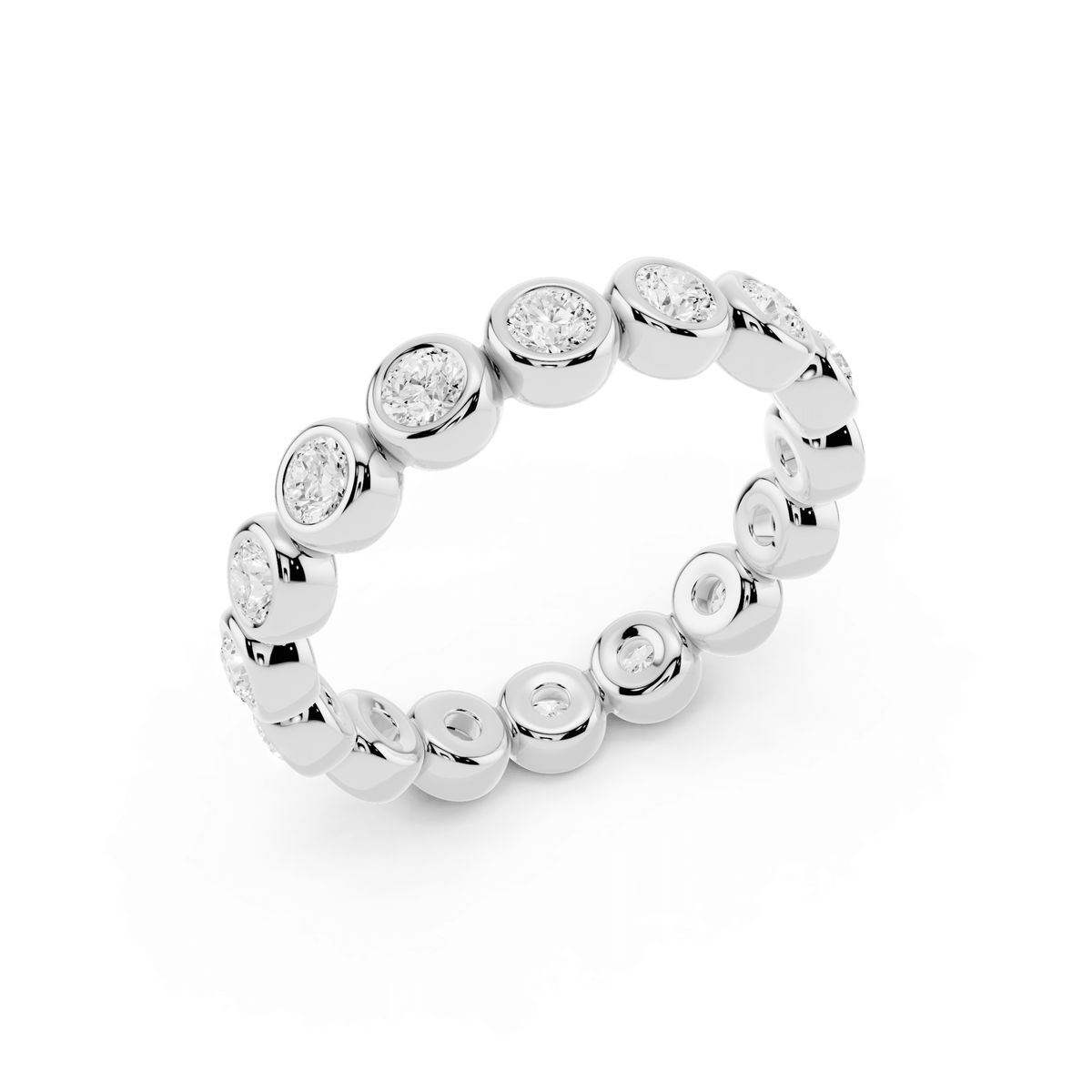 Bezel Bubble Lab-Grown Diamond Eternity Band