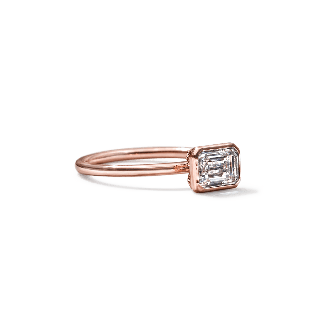 Bezel - Set Diamond Engagement Ring