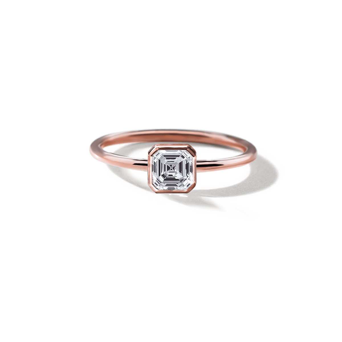 Bezel - Set Diamond Engagement Ring