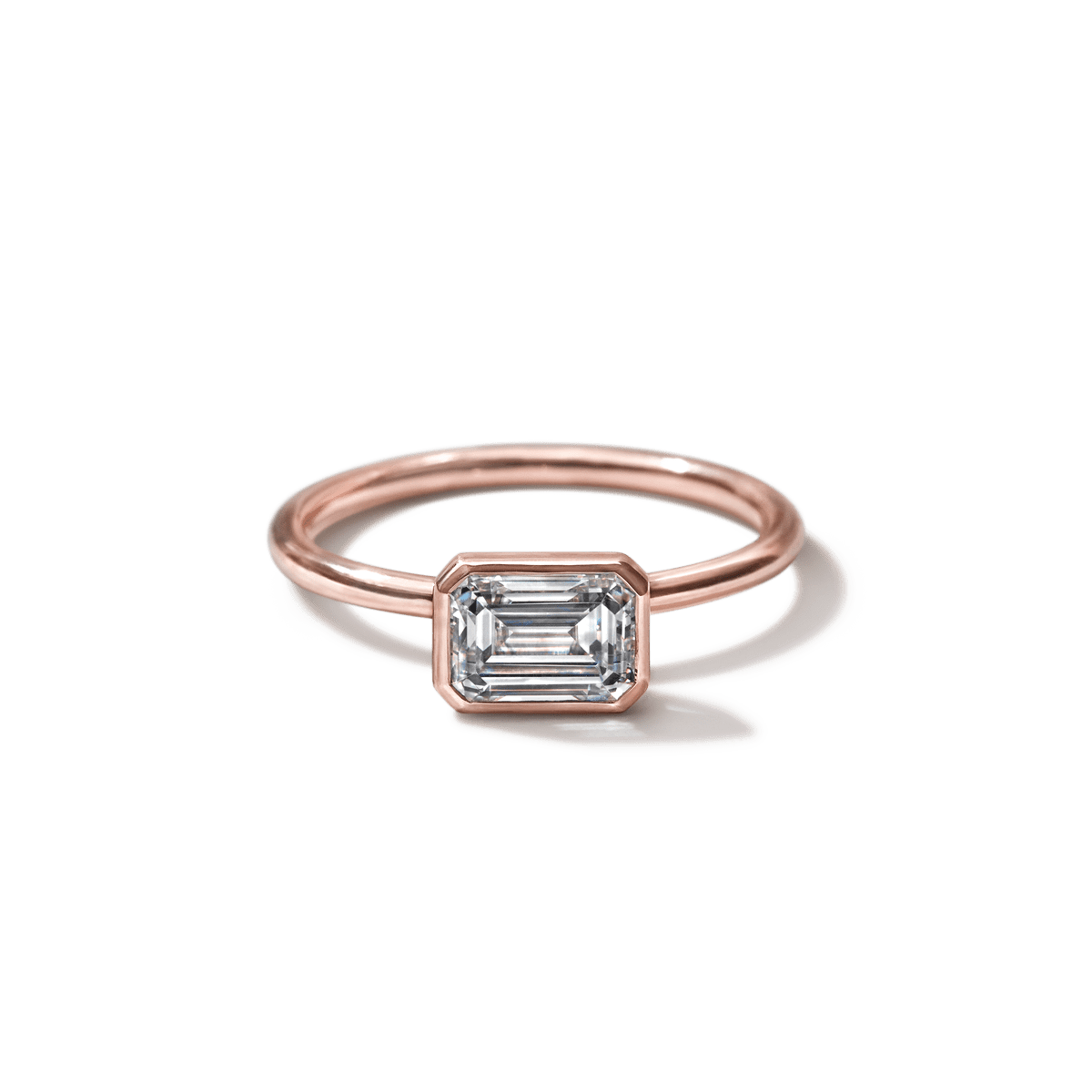 Bezel - Set Diamond Engagement Ring