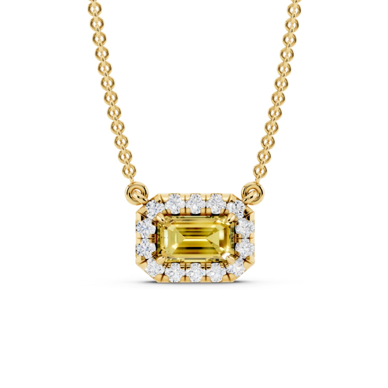 Birthstone Halo Pendant Necklace, November birthstone, 14K gold