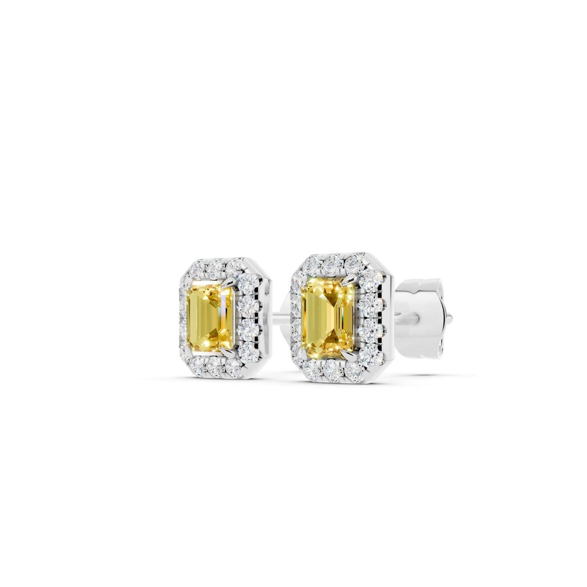 Birthstone Halo Stud Earrings