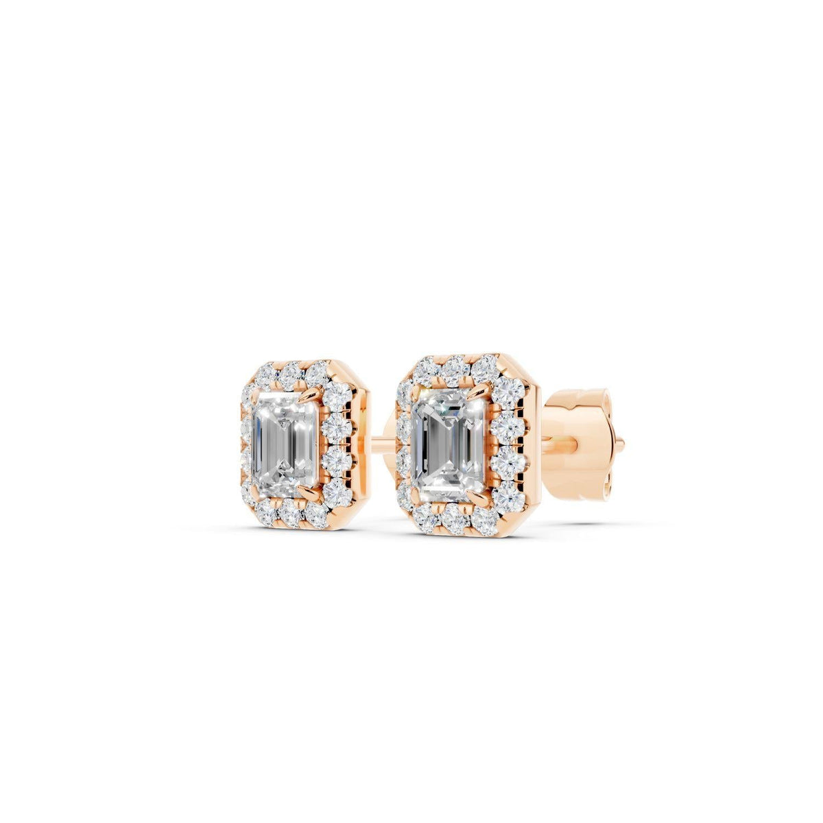 Birthstone Halo Stud Earrings