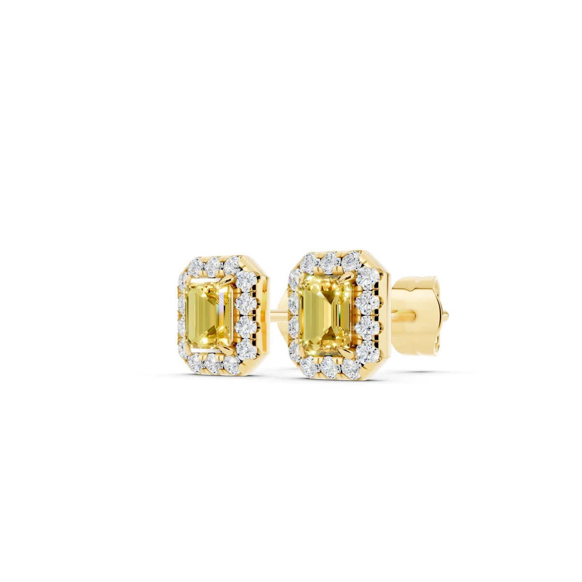 Birthstone Halo Stud Earrings