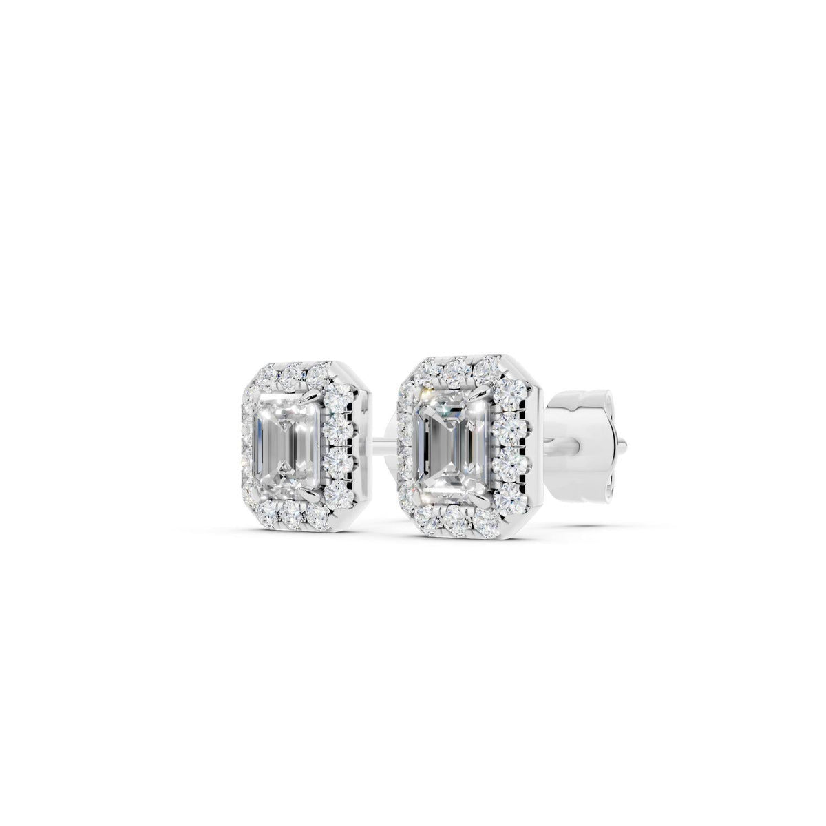 Birthstone Halo Stud Earrings