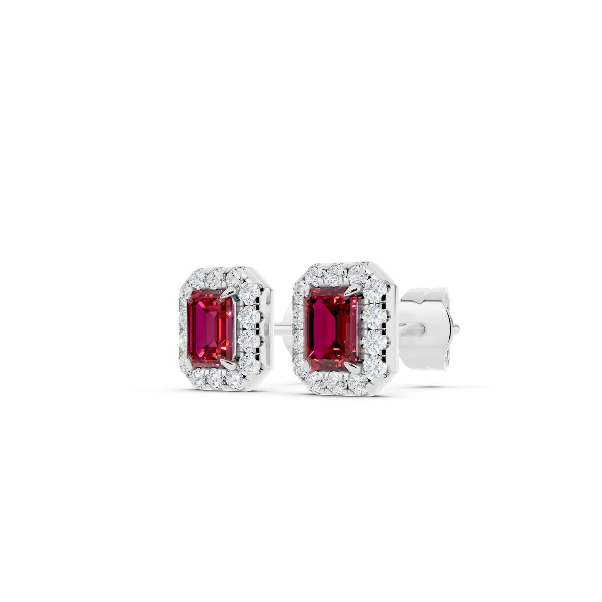 Birthstone Halo Stud Earrings