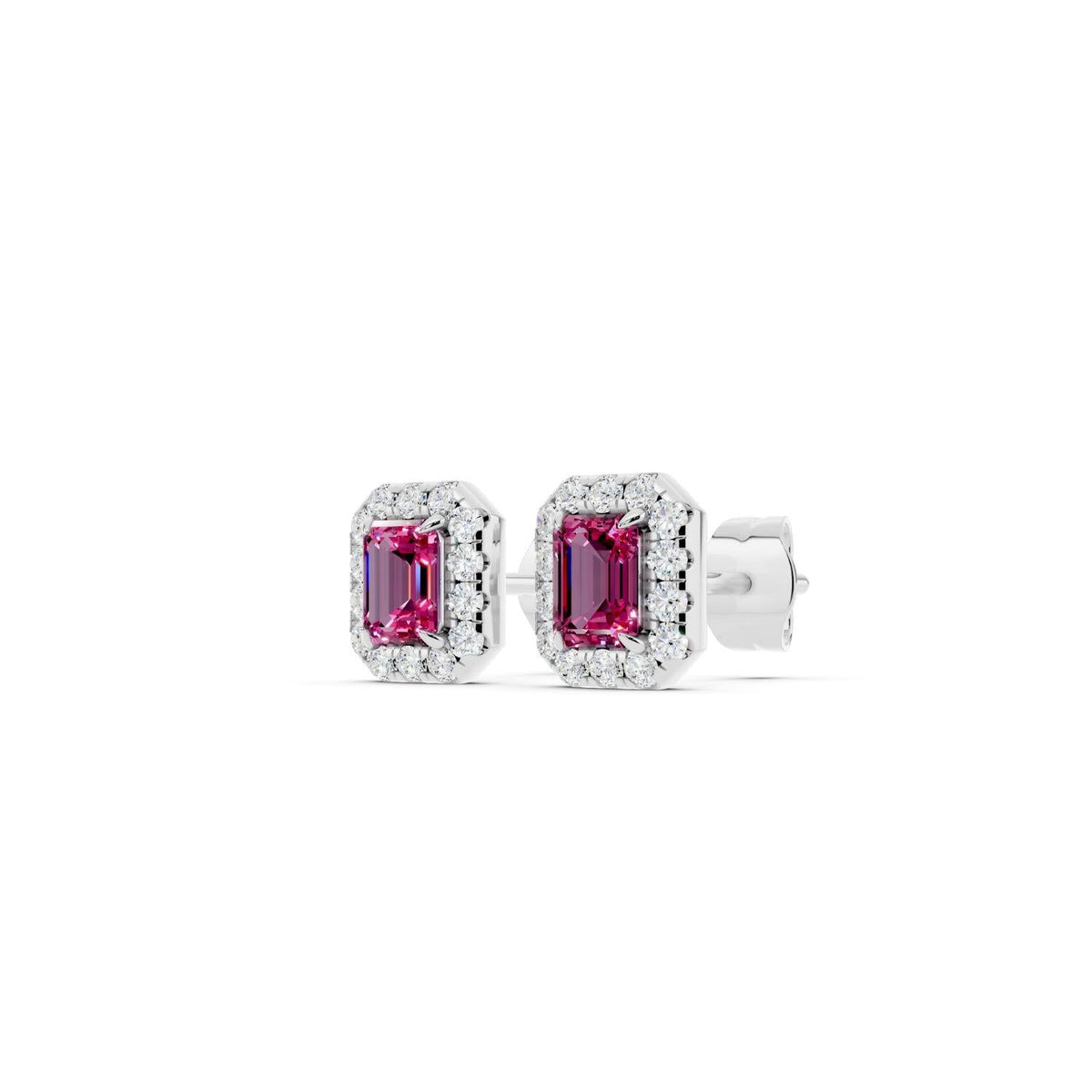 Birthstone Halo Stud Earrings