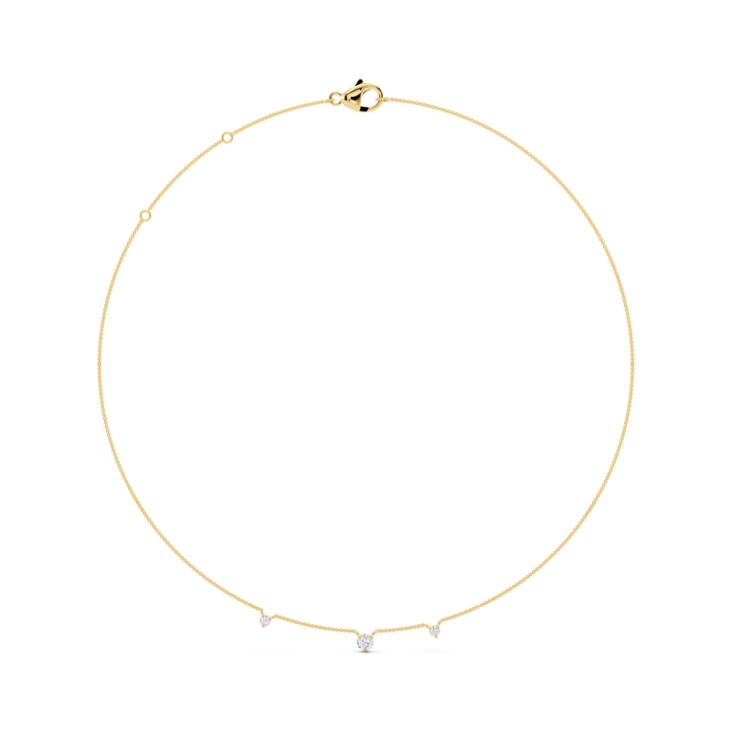 Dainty Diamond Droplet Necklace in 14K yellow gold by Seema Fine Jewelry