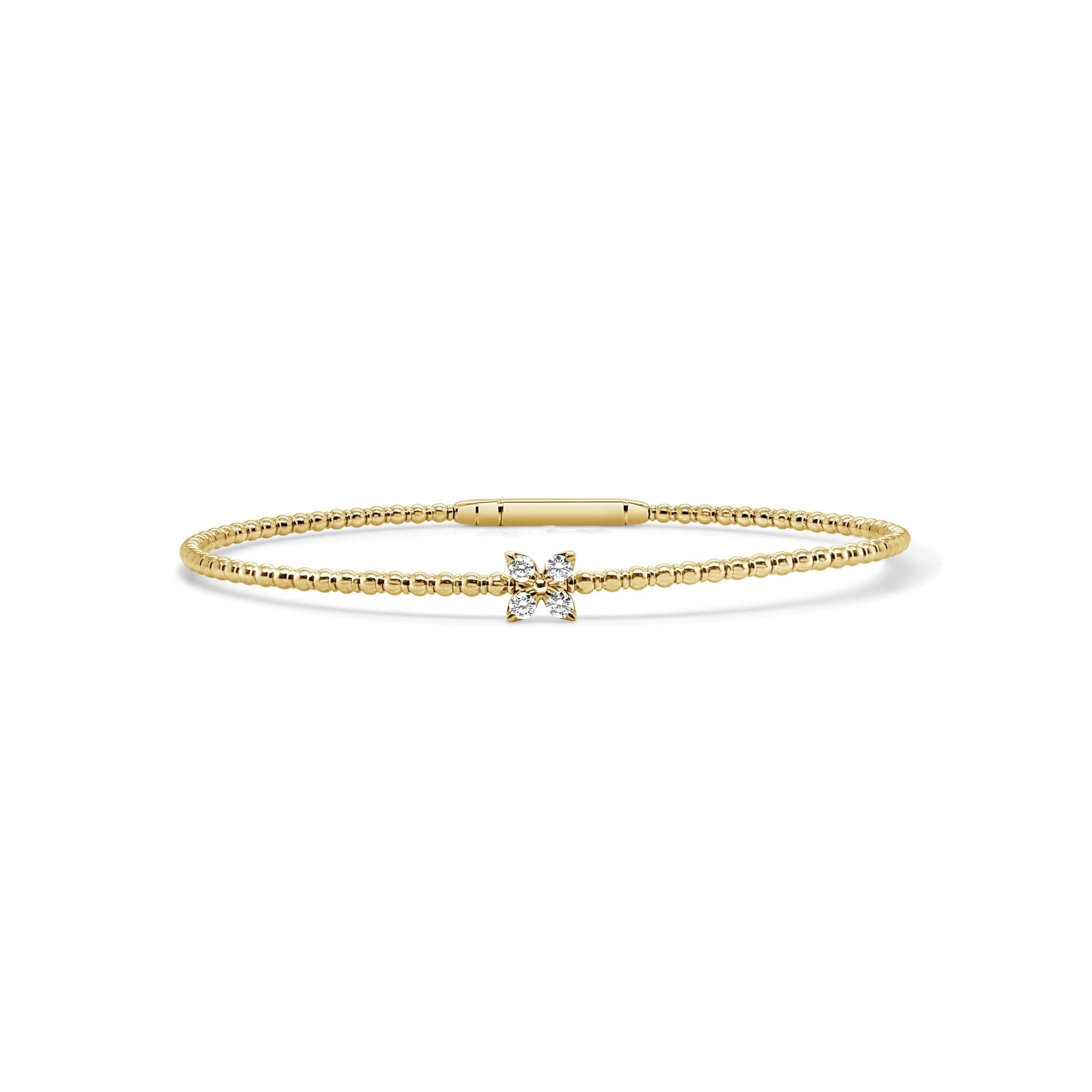 Diamond Beaded Flexible Bangle
