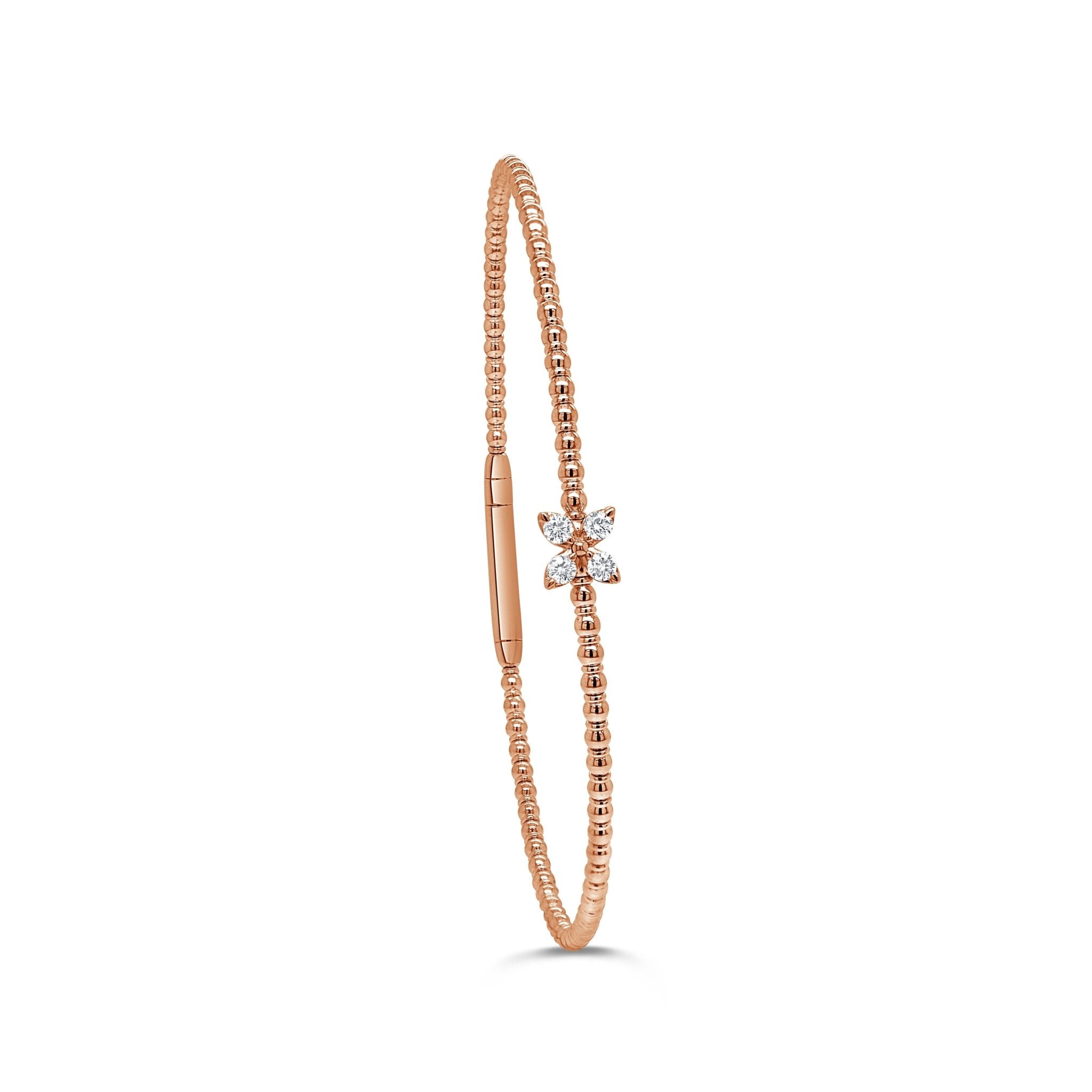 Diamond Beaded Flexible Bangle
