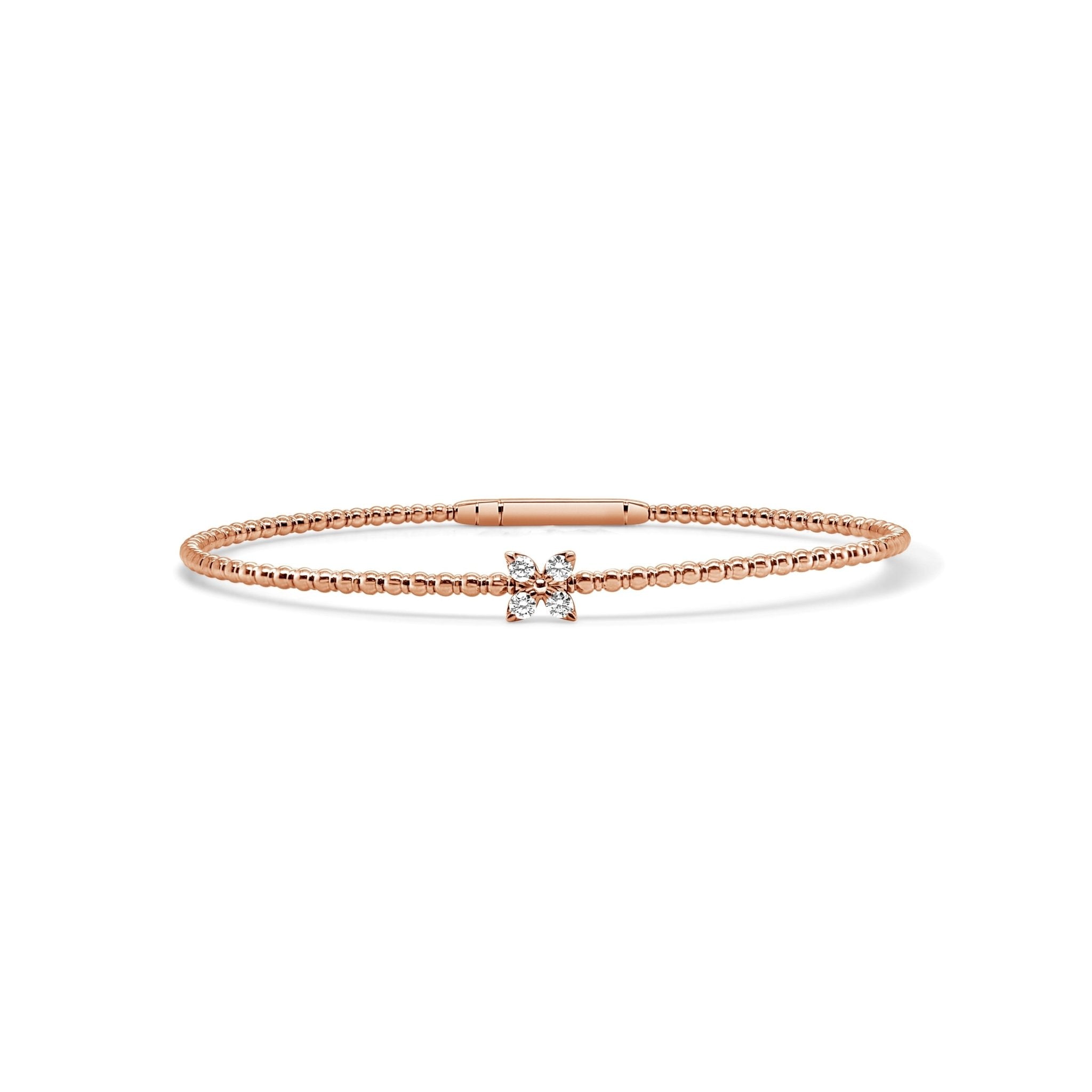 Diamond Beaded Flexible Bangle