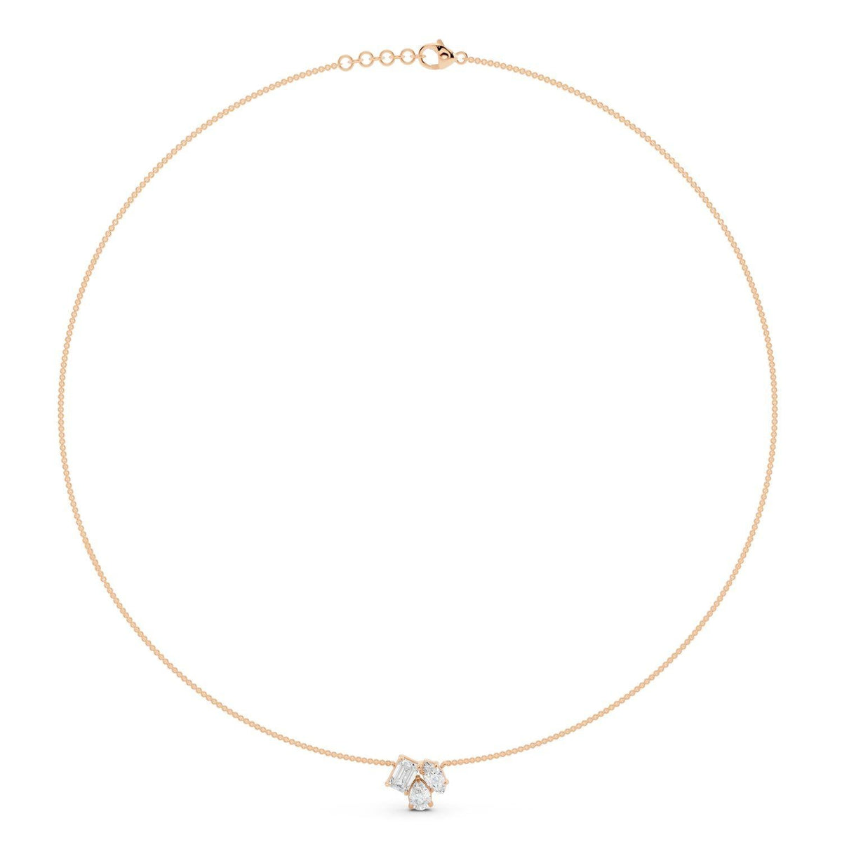 Diamond Cluster Pendant Necklace