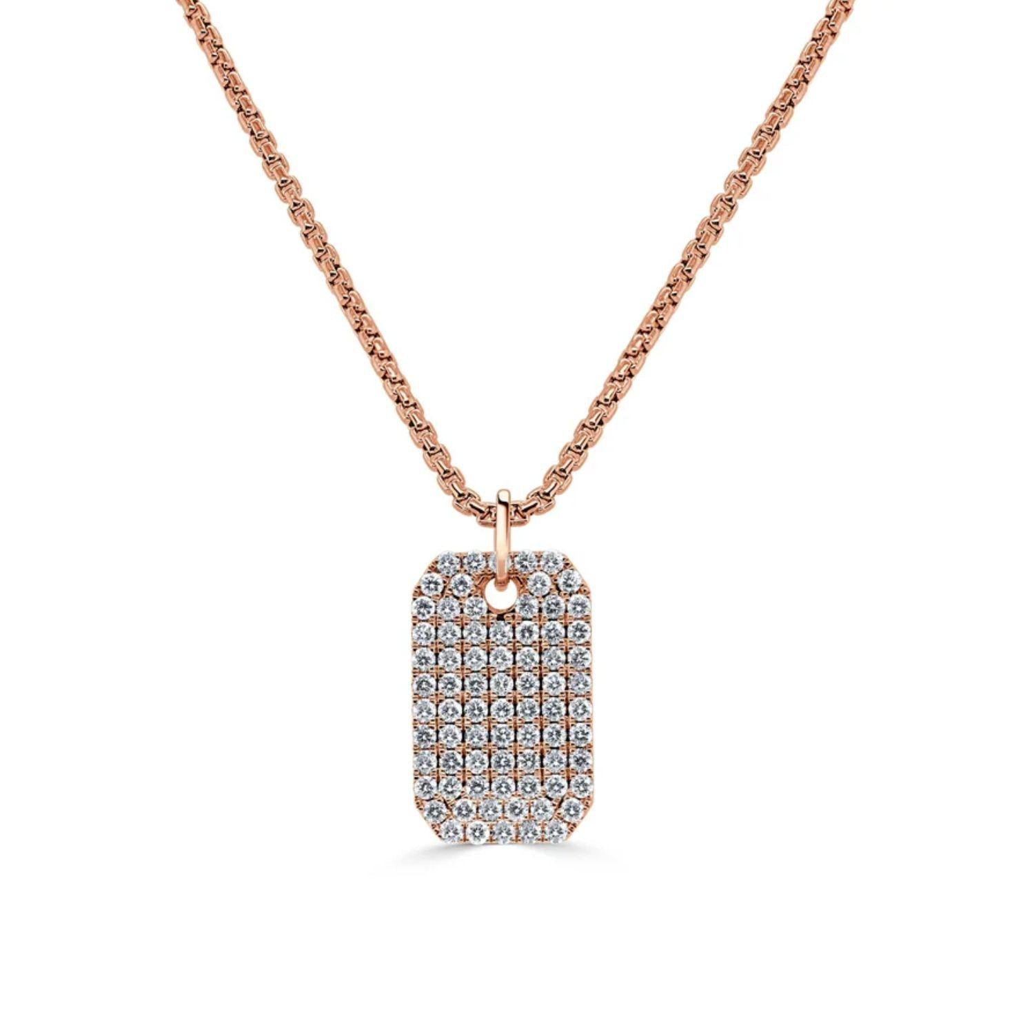 Diamond Dog Tag Necklace