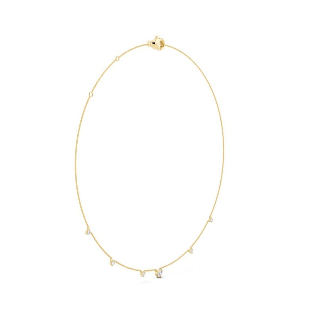 Diamond Droplet Station Necklace