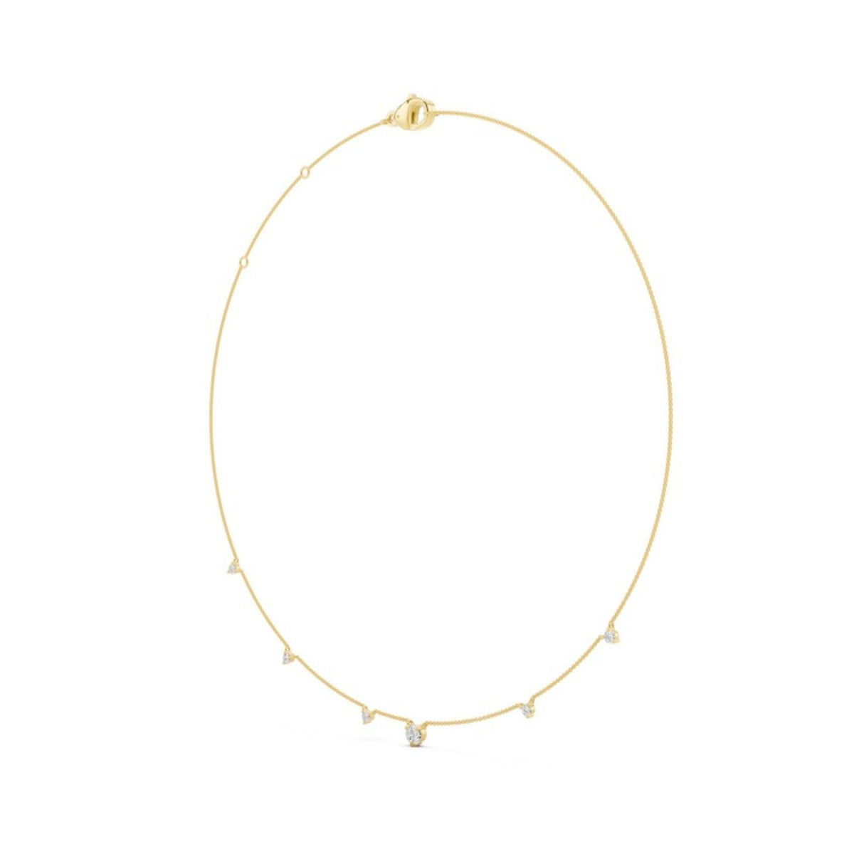 Diamond Droplet Station Necklace