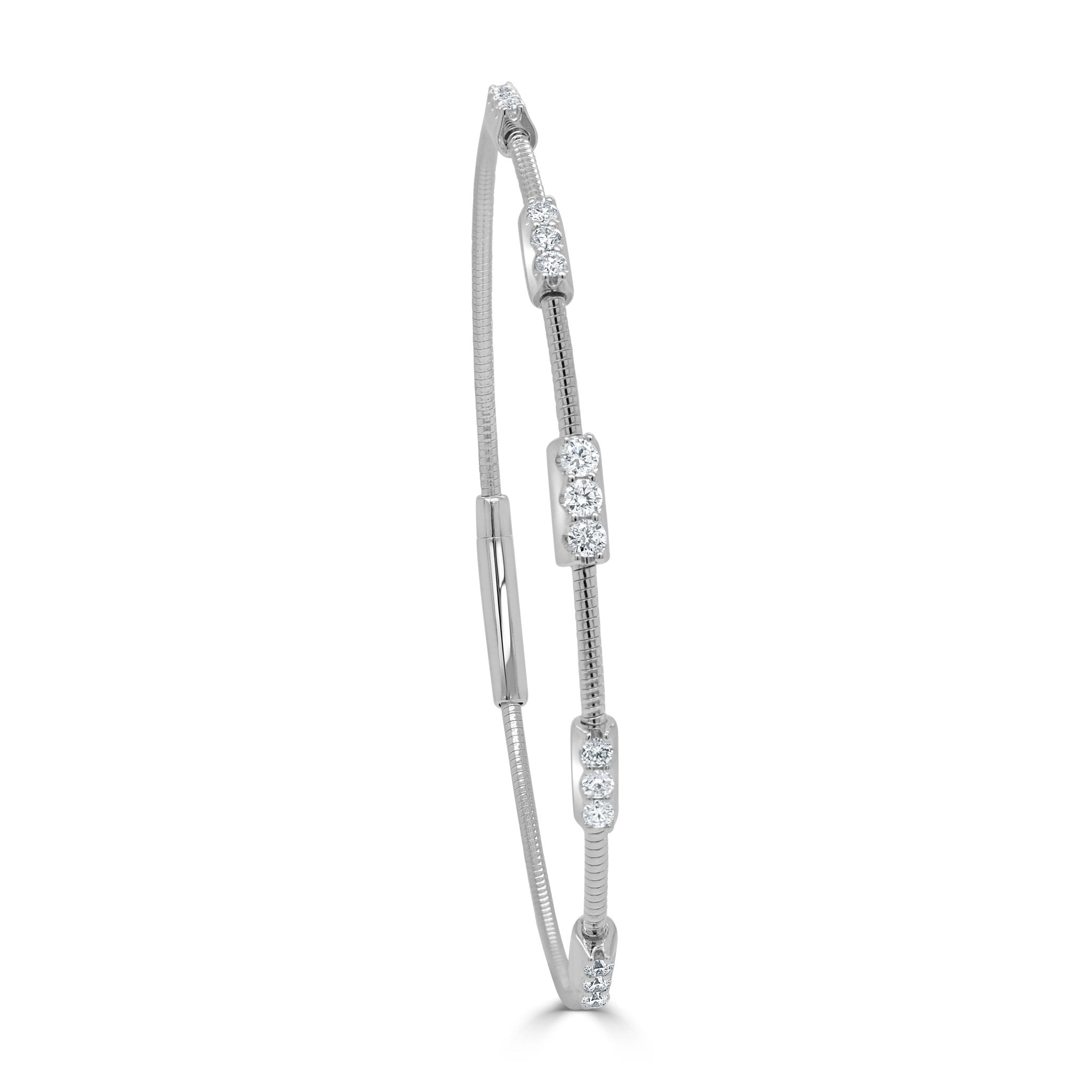 Diamond Flexible Station Bangle