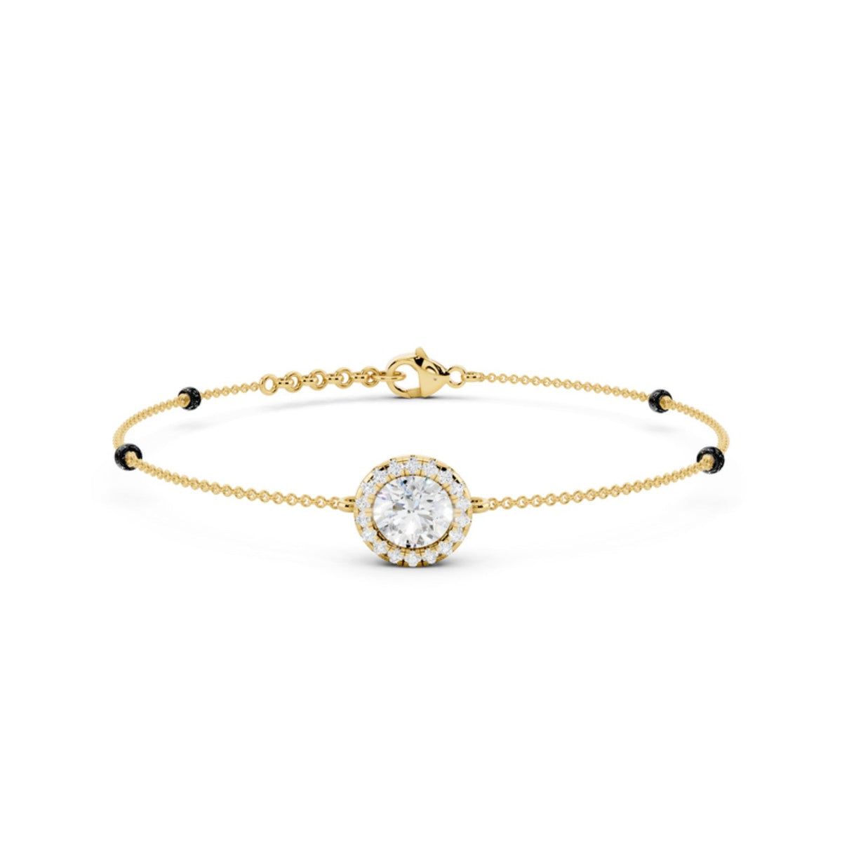 Diamond Halo Mangalsutra Bracelet