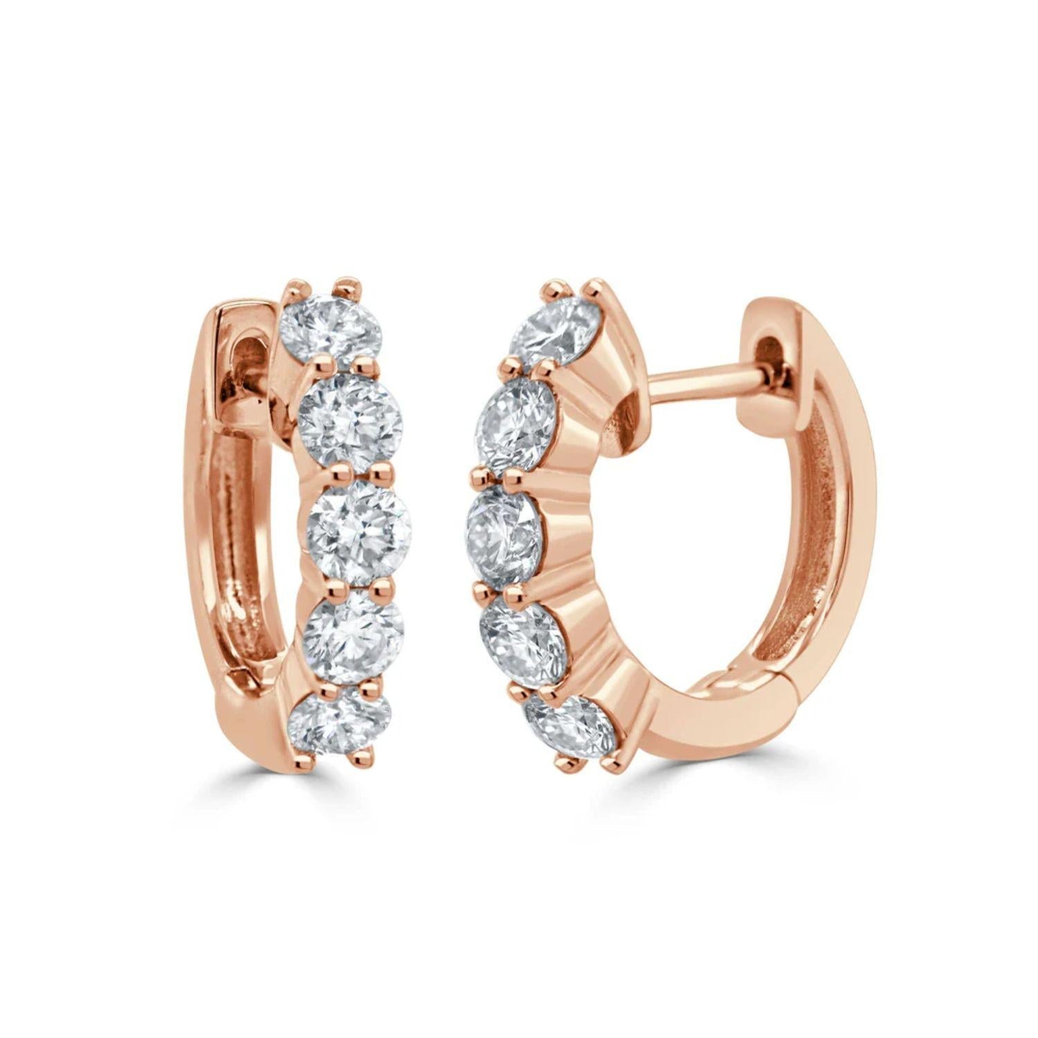 Diamond Huggie Earrings
