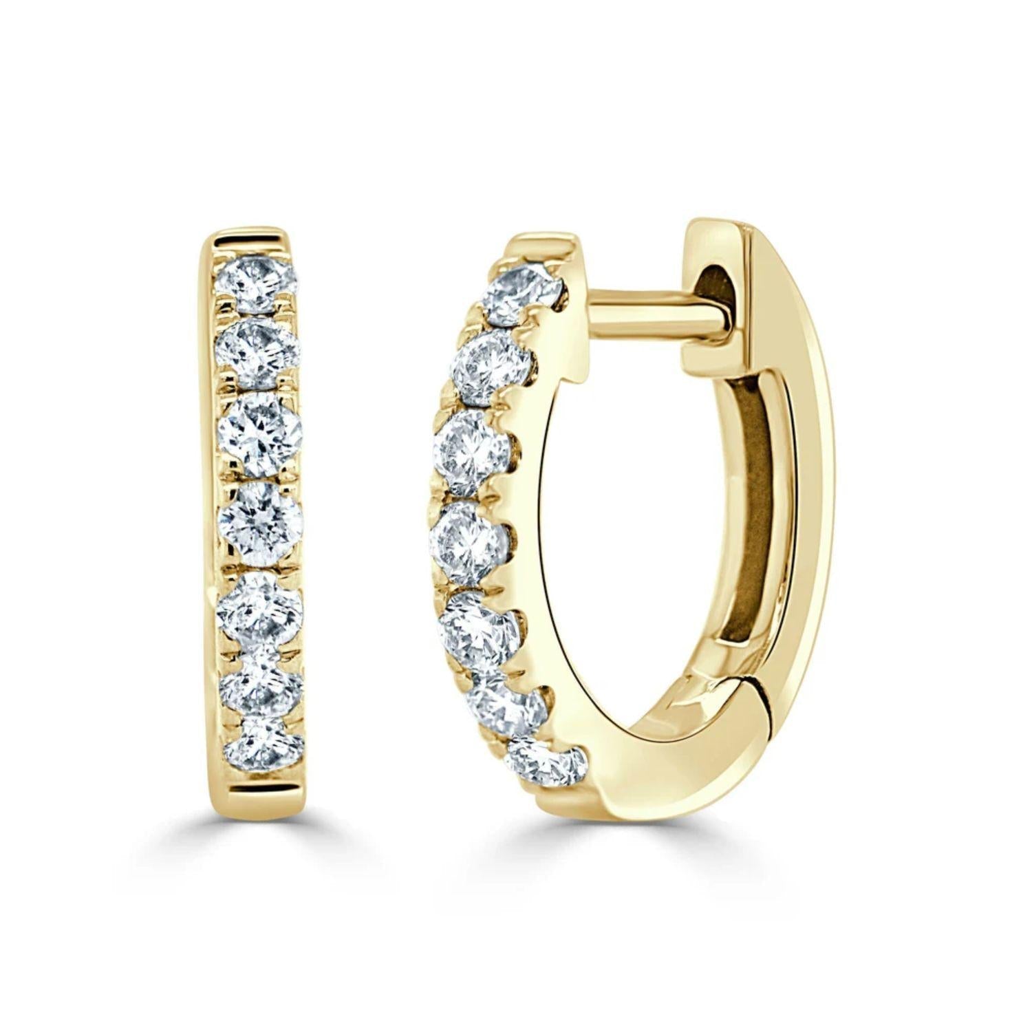 Diamond Huggie Earrings