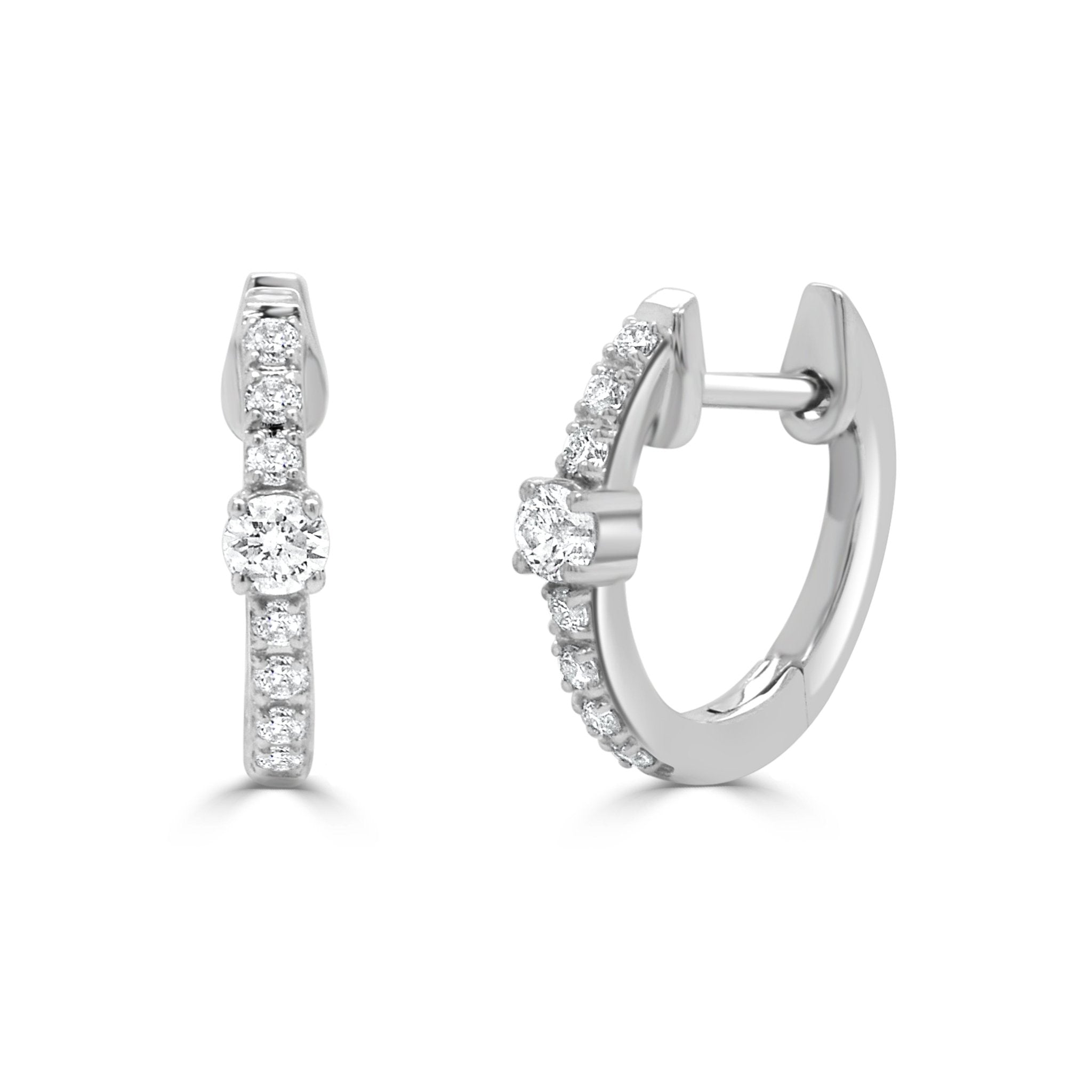 Diamond Huggie Earrings