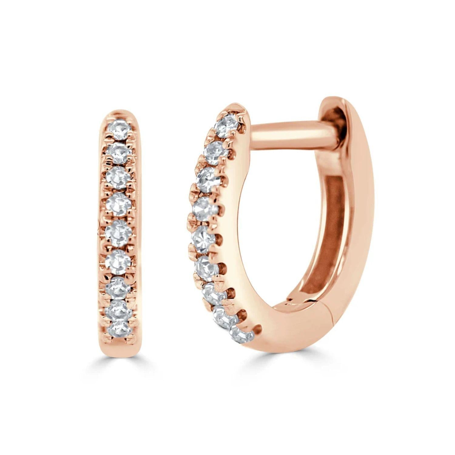 Diamond Huggie Earrings