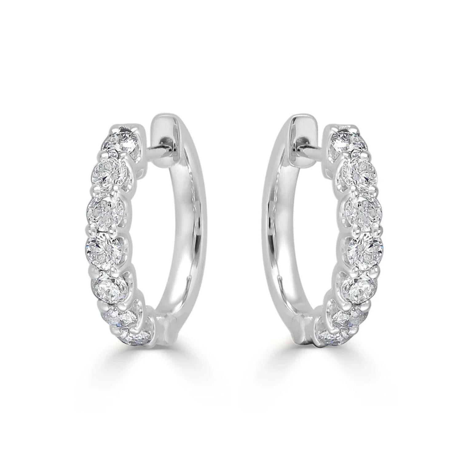 Diamond Huggie Earrings