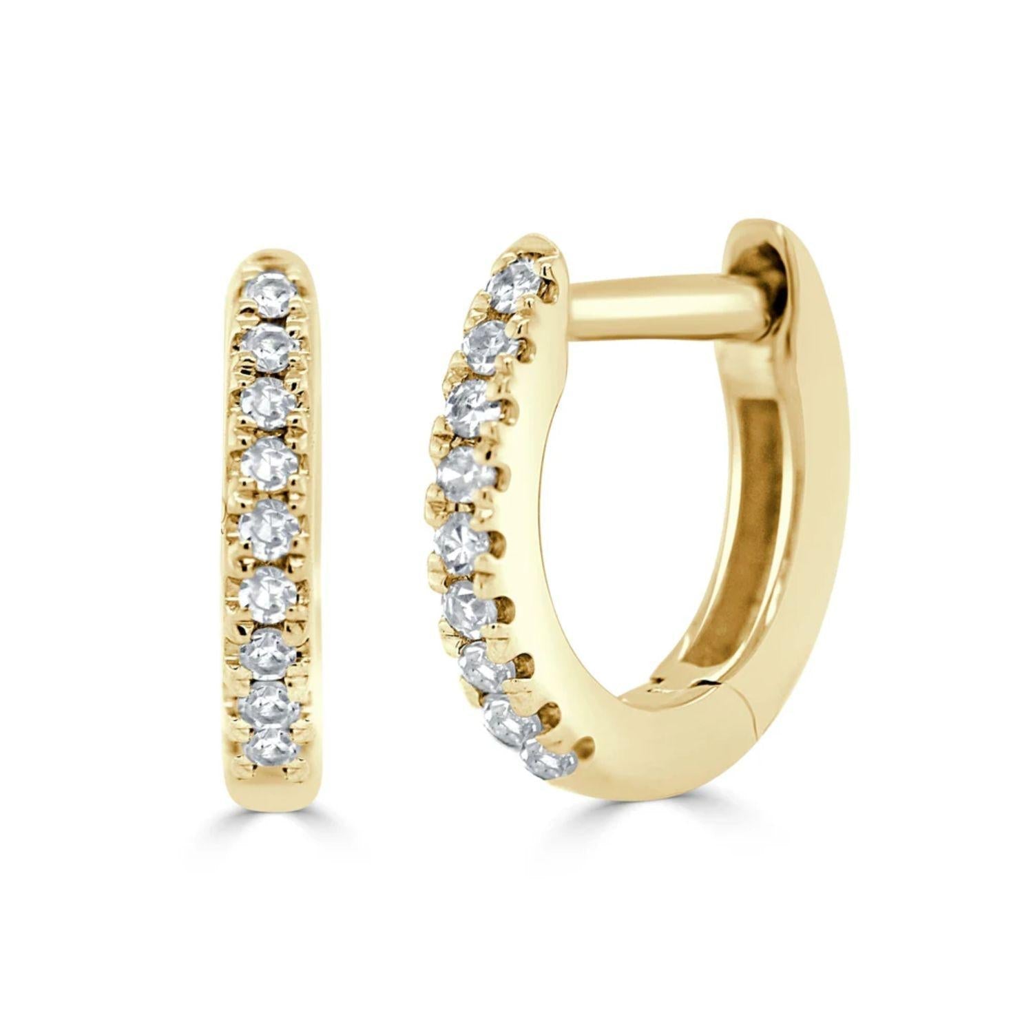 Diamond Huggie Earrings