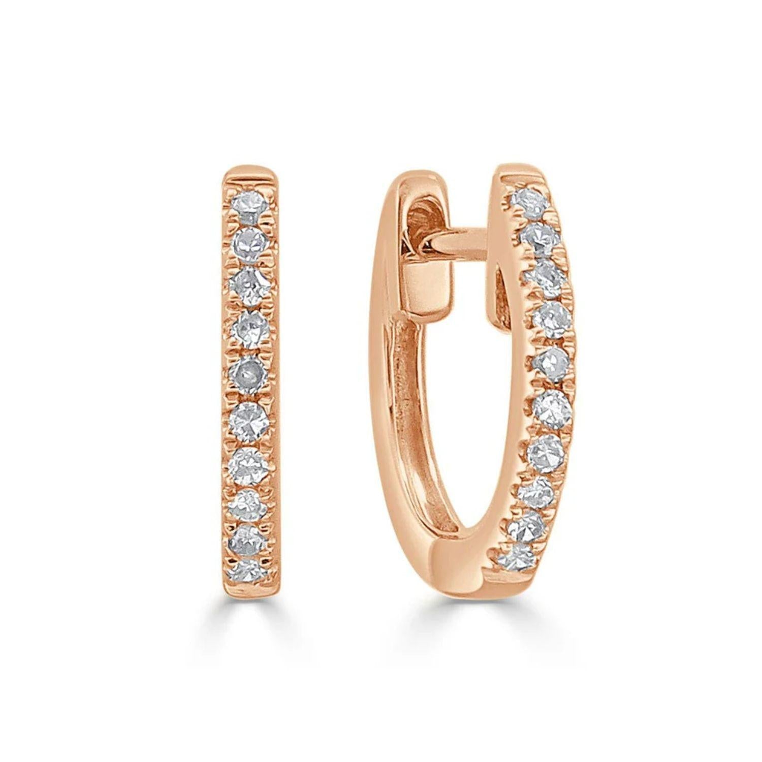 Diamond Huggie Earrings