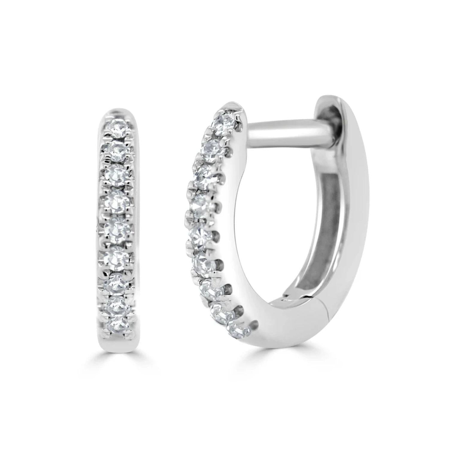 Diamond Huggie Earrings