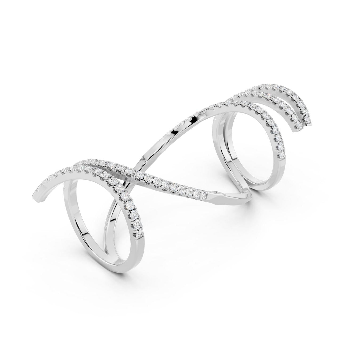 Diamond Infinity Helix Ring