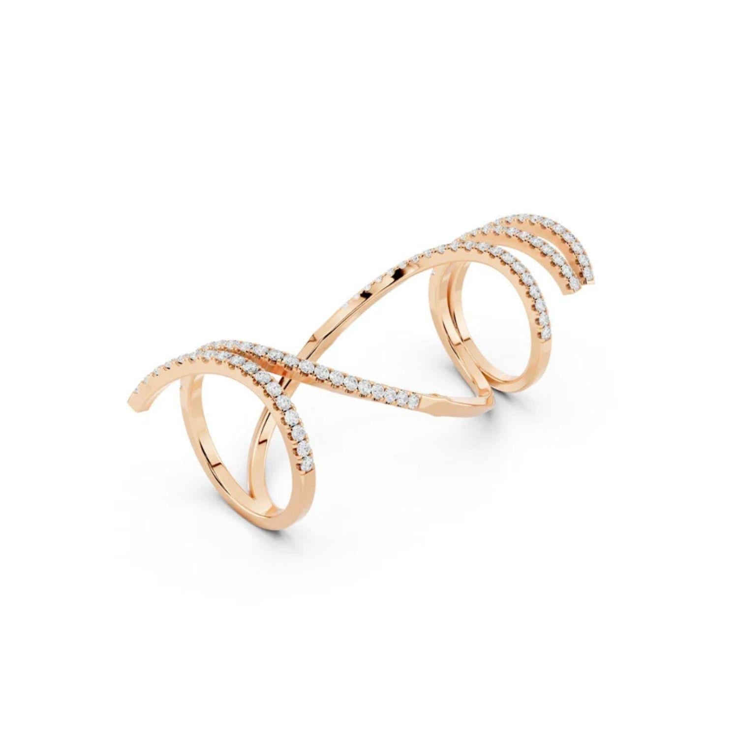 Diamond Infinity Helix Ring