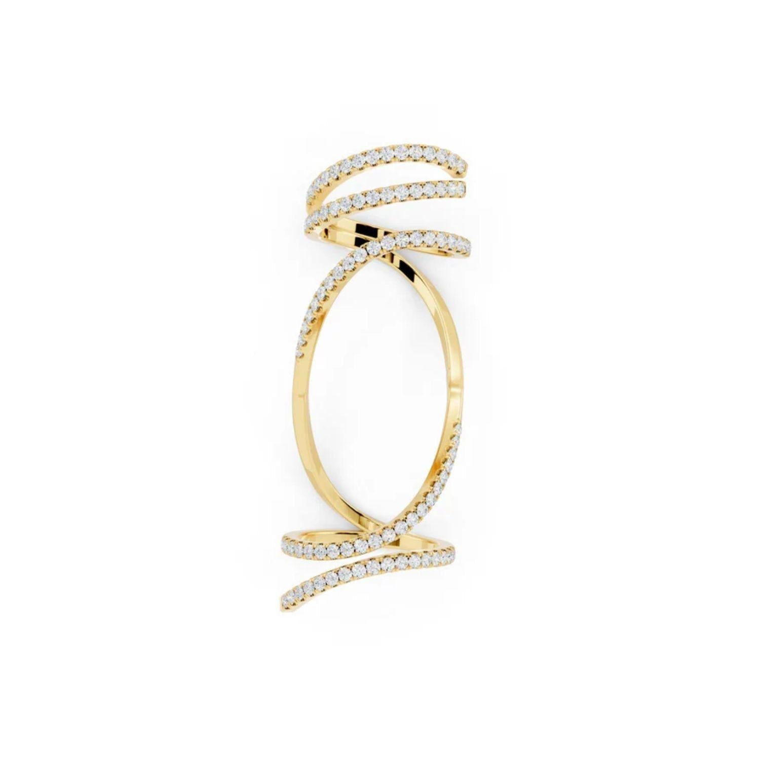 Diamond Infinity Helix Ring