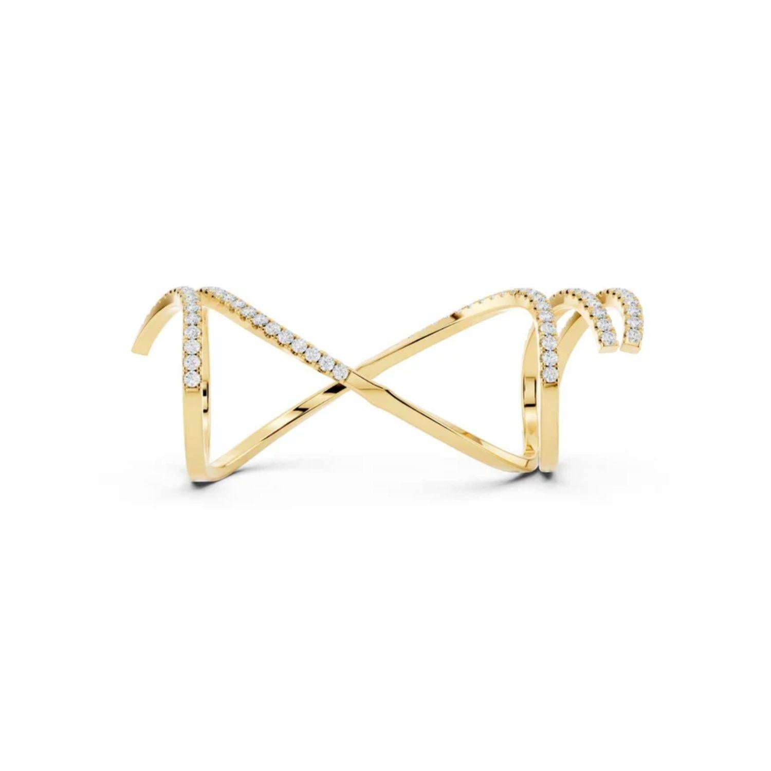 Diamond Infinity Helix Ring