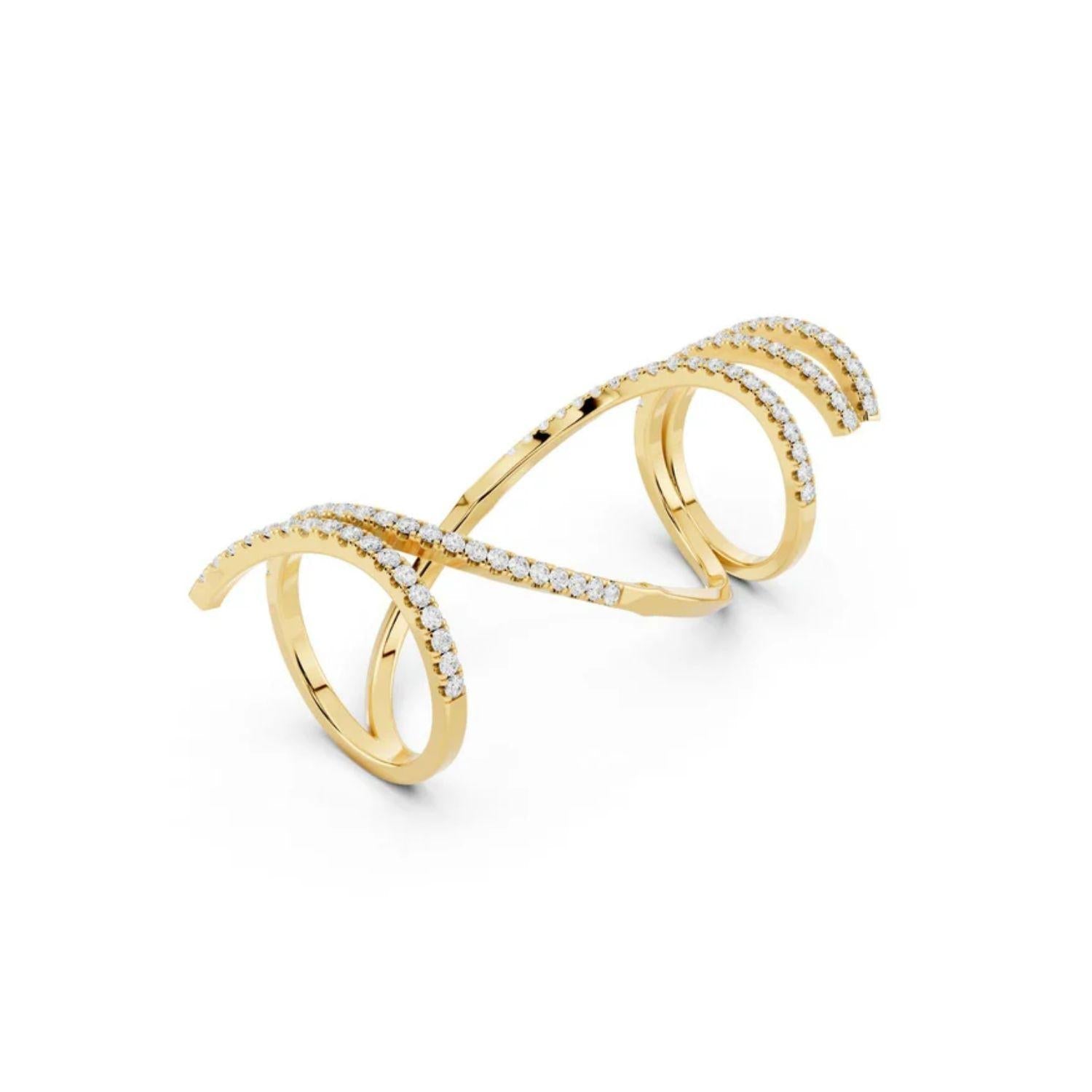 Diamond Infinity Helix Ring