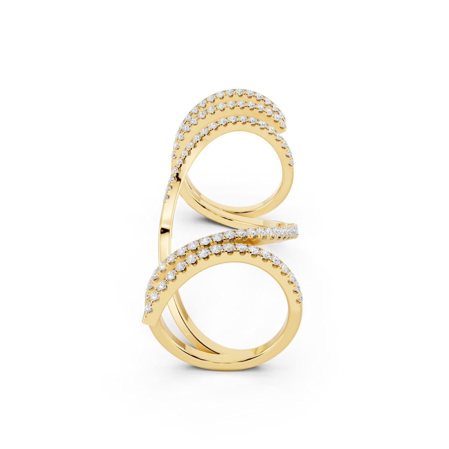 Diamond Infinity Helix Ring