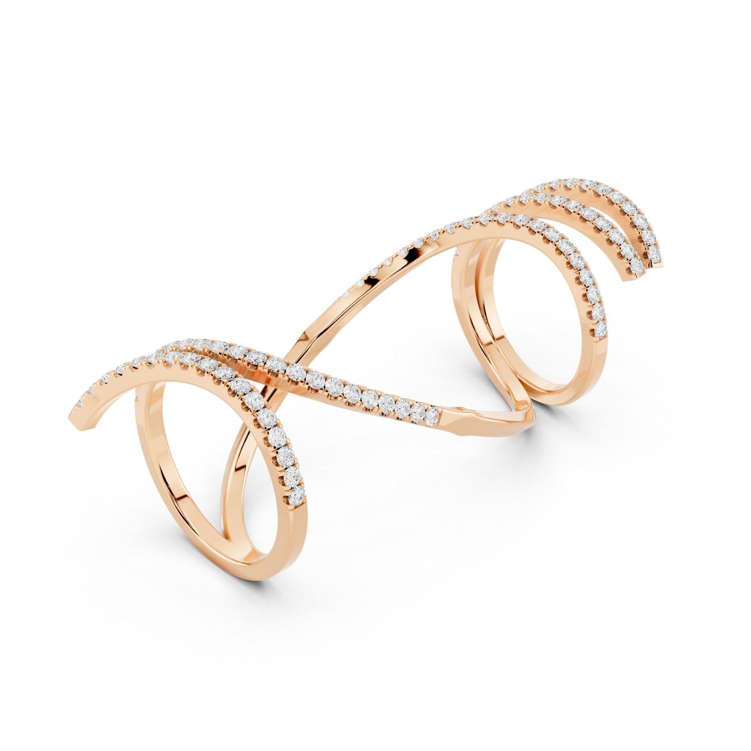 Diamond Infinity Helix Ring