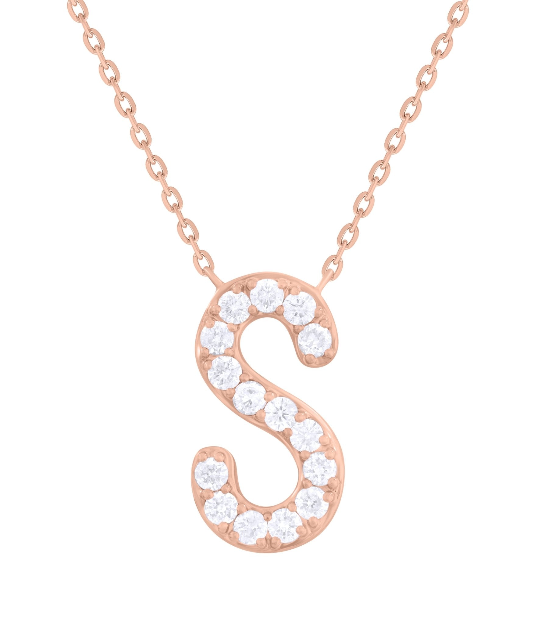 Diamond Initial Necklace
