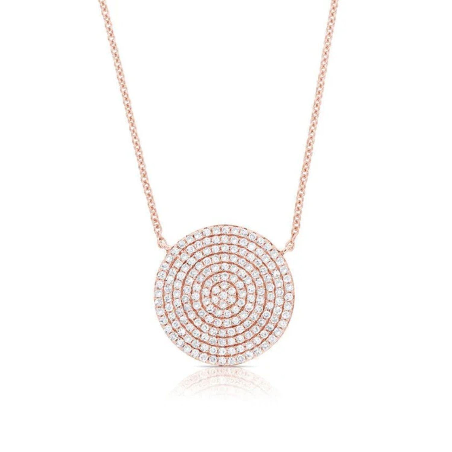 Diamond Large Disc Necklace