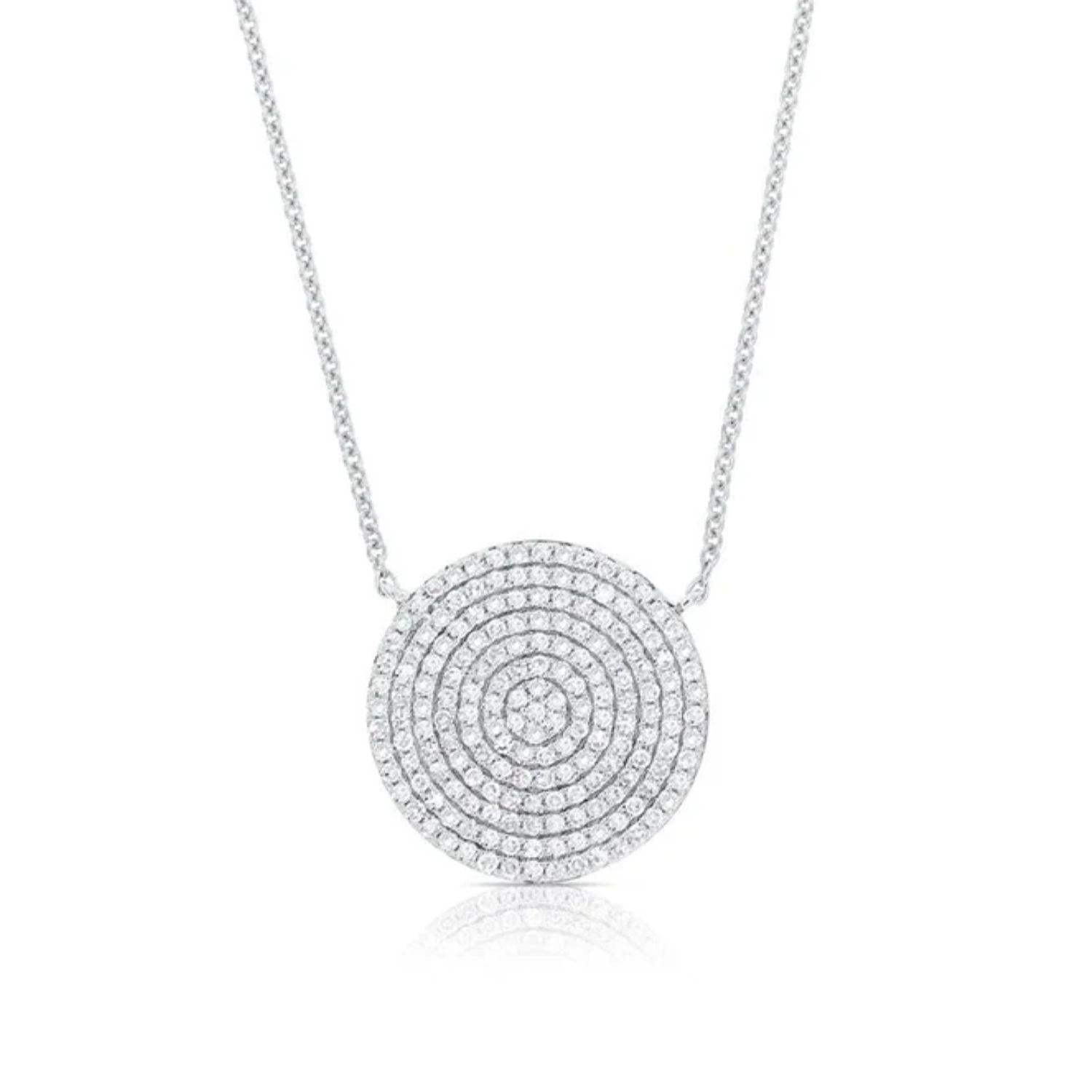 Diamond Large Disc Necklace