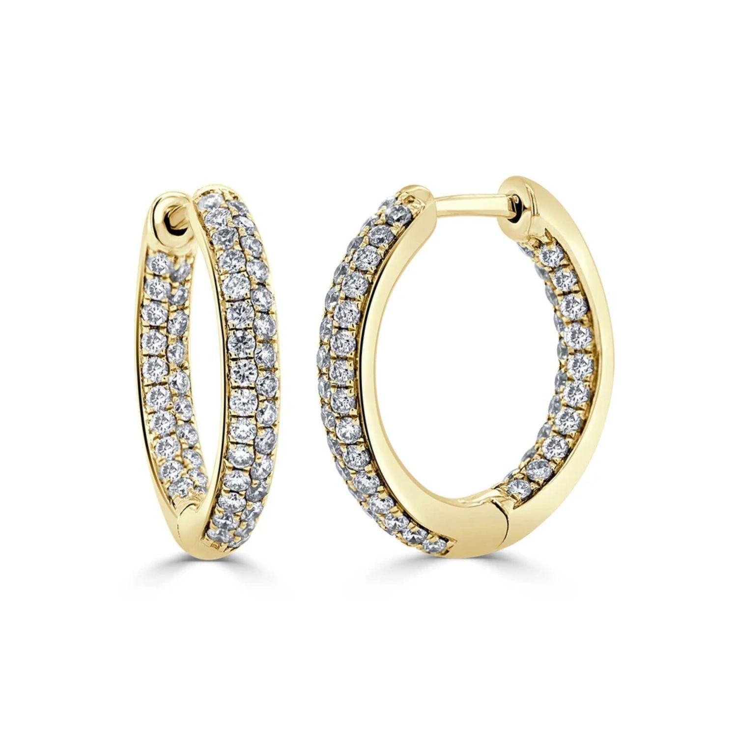 Diamond Pave Hoop Earrings