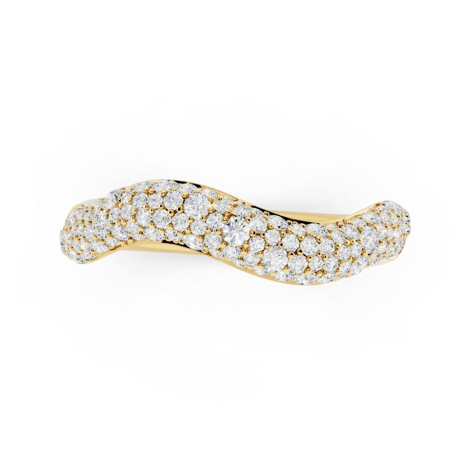 Diamond Pavé Wave Band