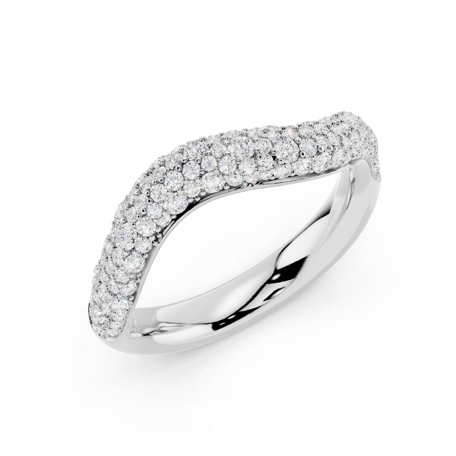Diamond Pavé Wave Band