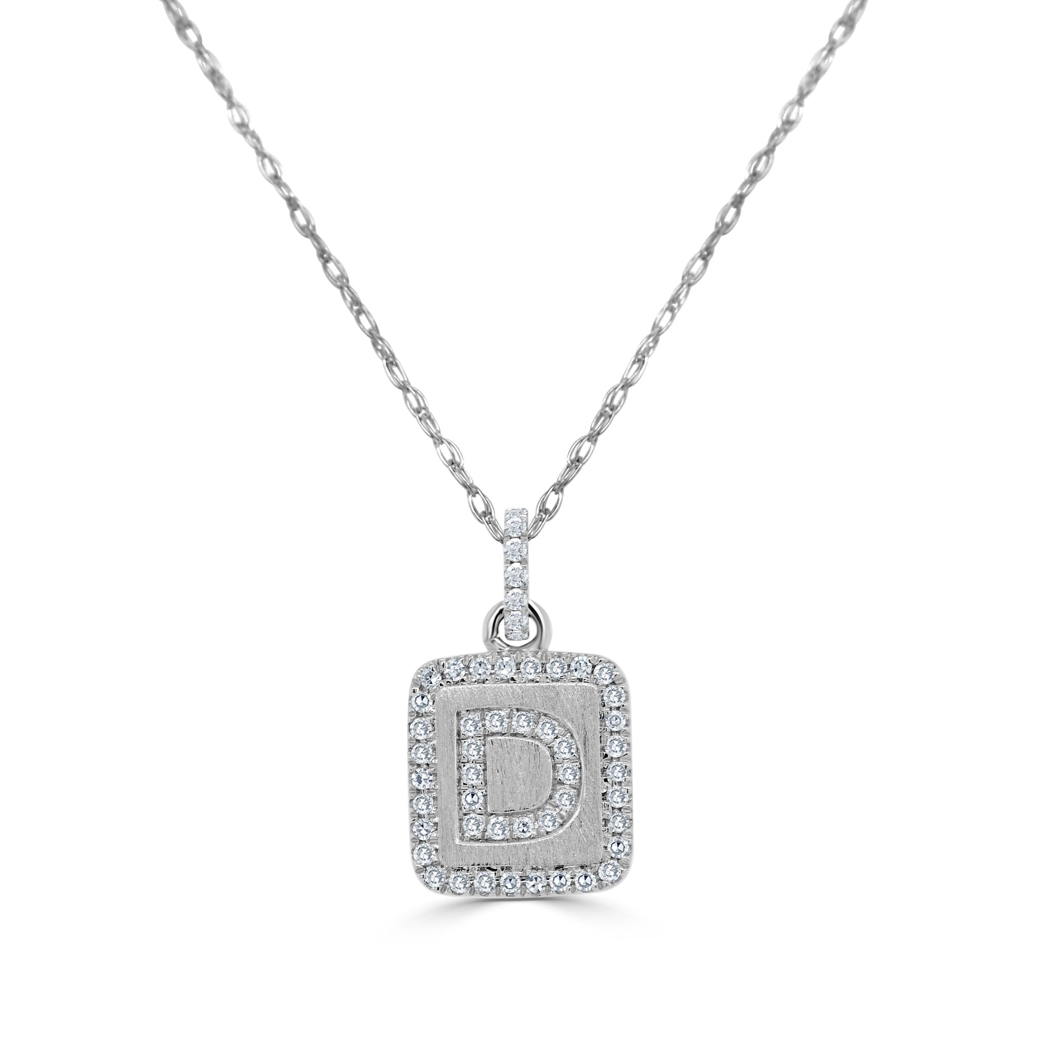 Diamond Small Initial Necklace
